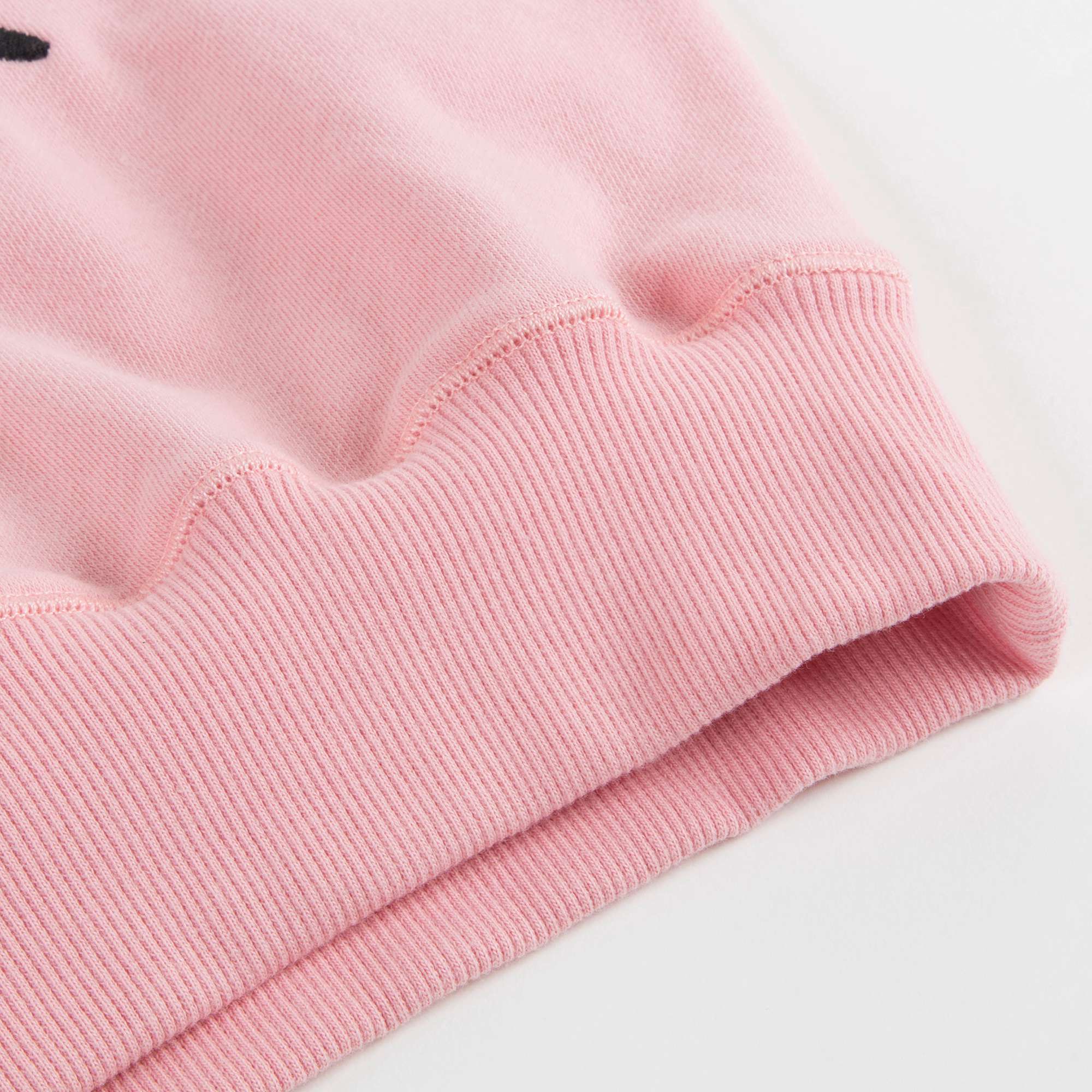 Girls Middle Pink With Eyes Cotton Sweatshirt