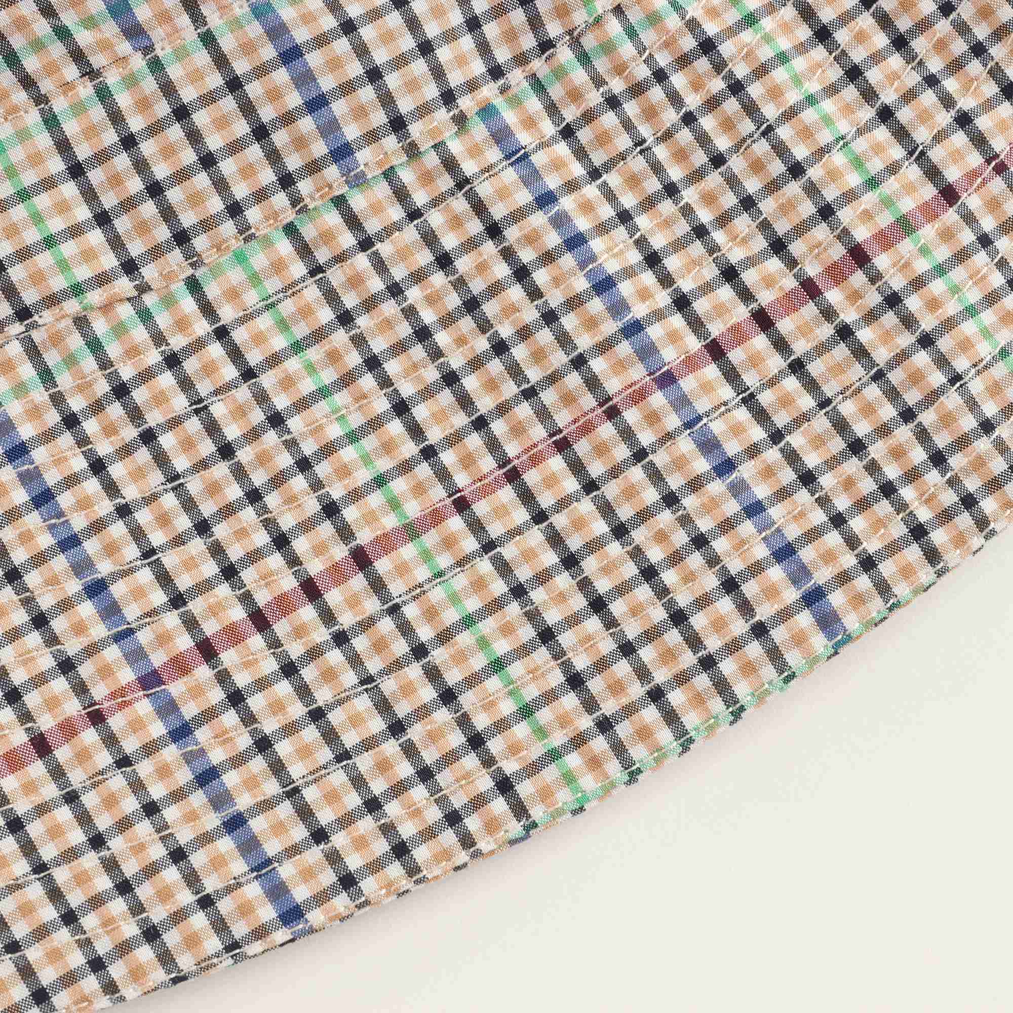 Girls & Boys Beige Check Hat
