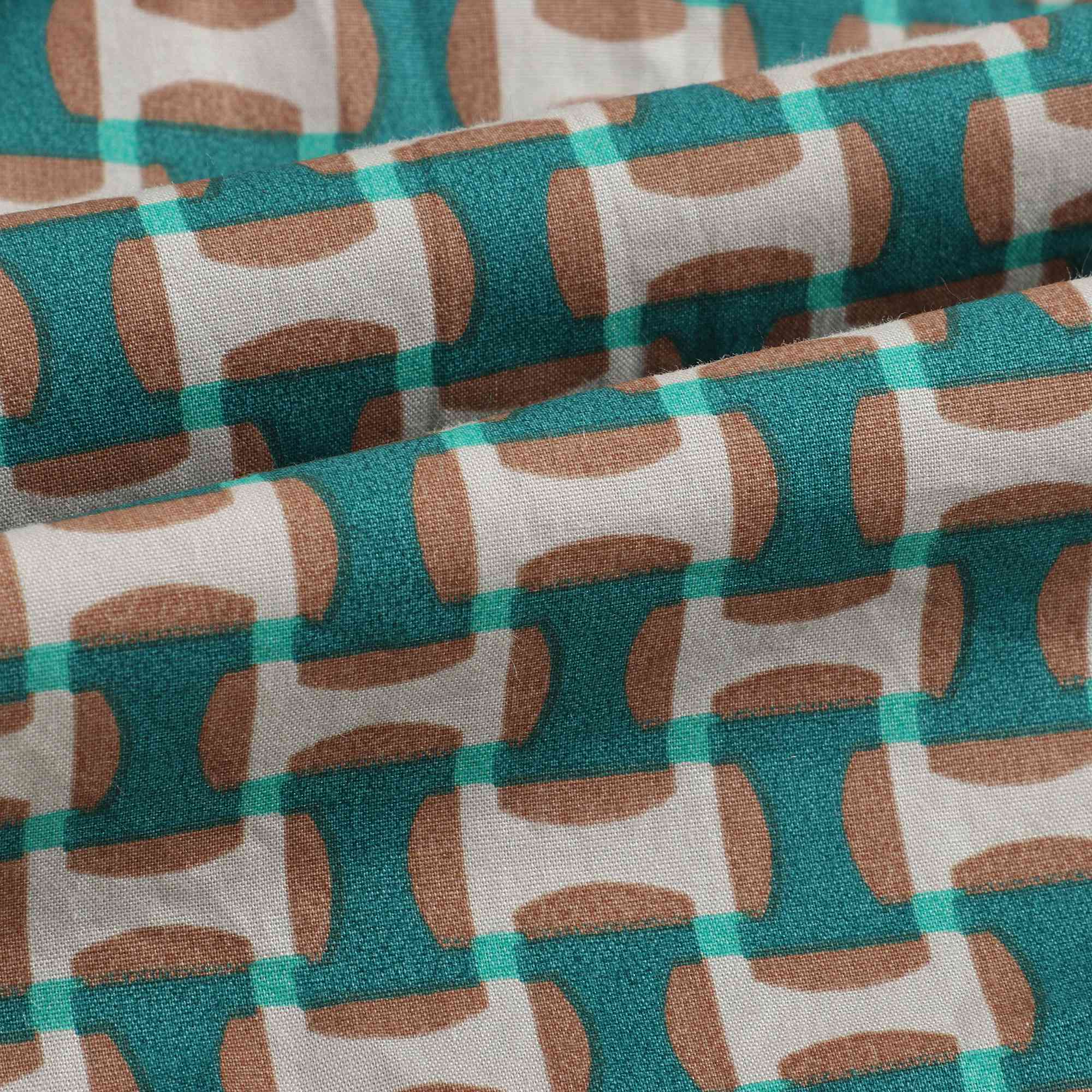 Baby Emerald Geo Print Cotton Shorts