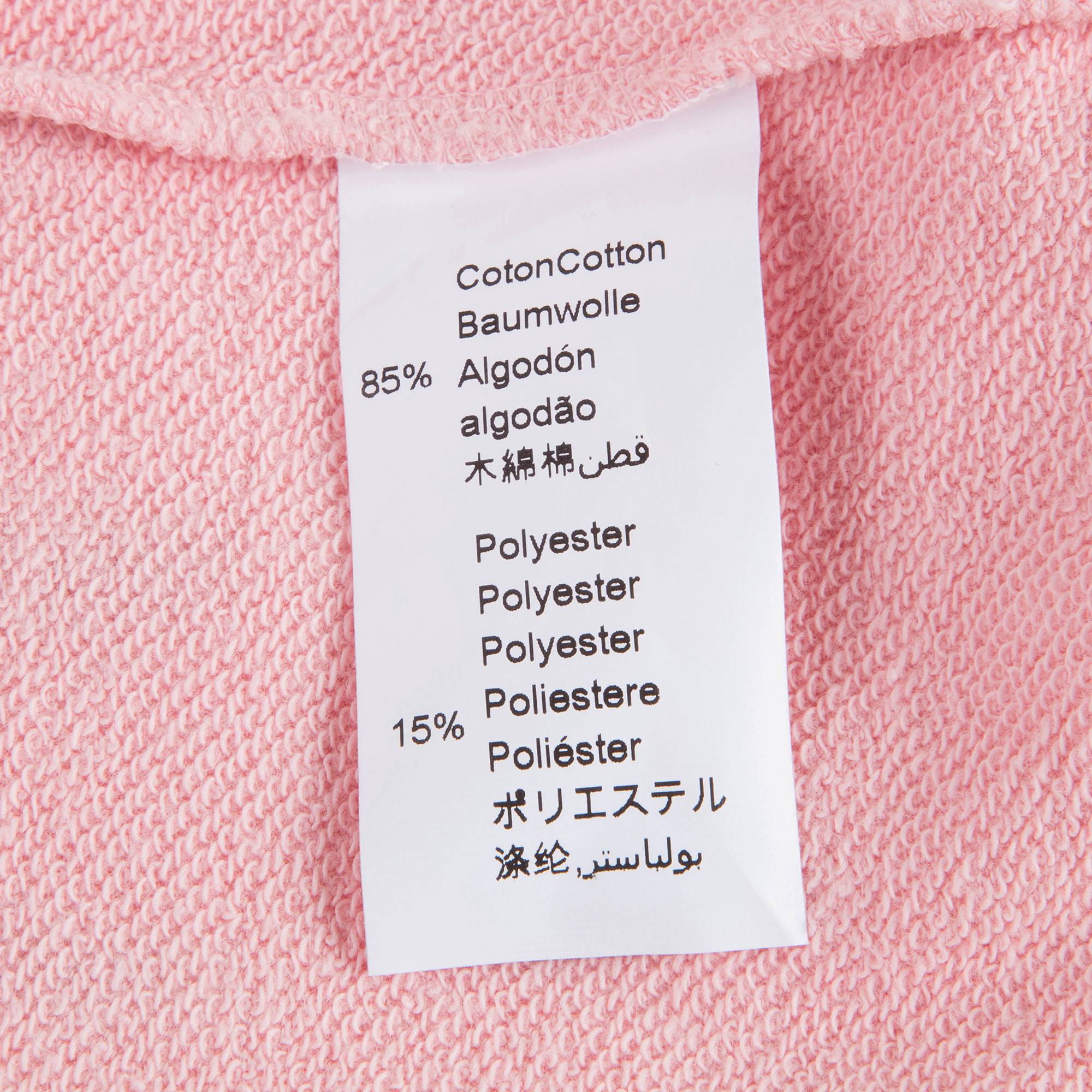Girls Middle Pink With Eyes Cotton Sweatshirt