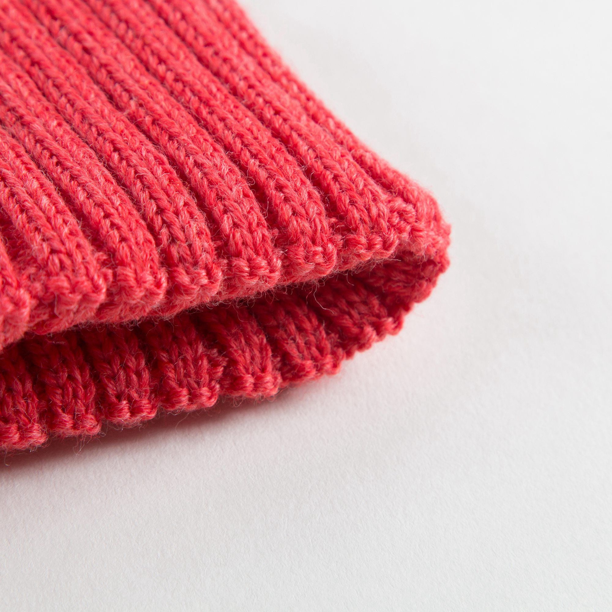 Girls Pink Knitted Hat With Fur Pom-Pom Trim