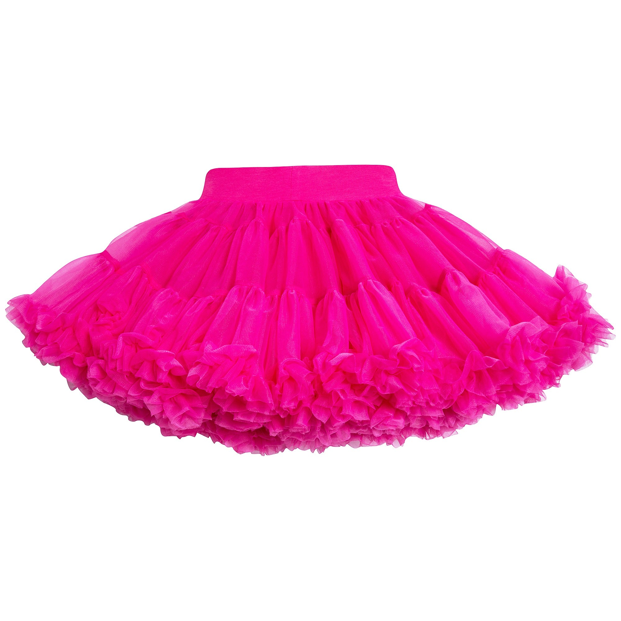 Girls Fuchsia Nylon Knitted Skirt