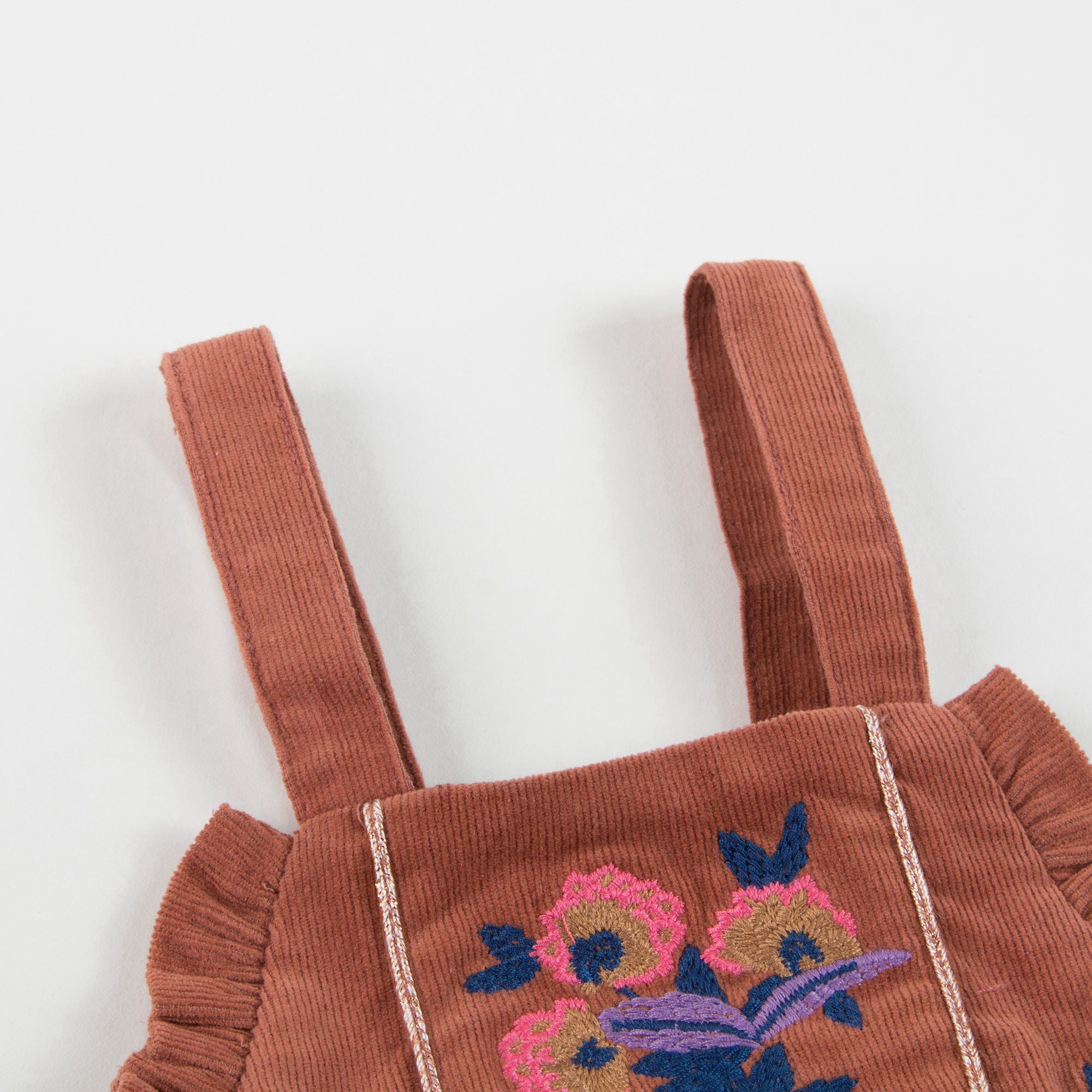 Baby Rust Red Cotton Overalls