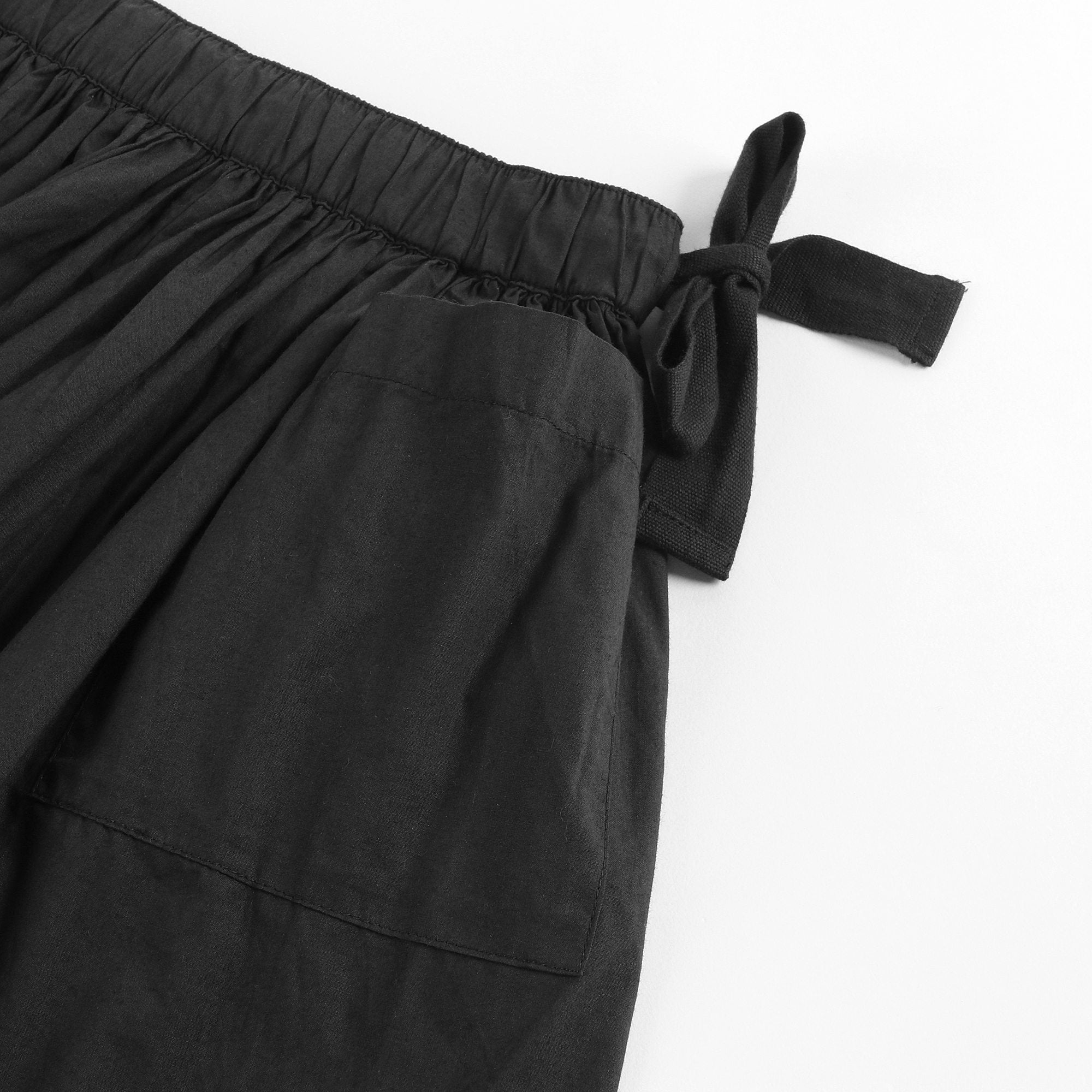 Girls Black Cotton Dress