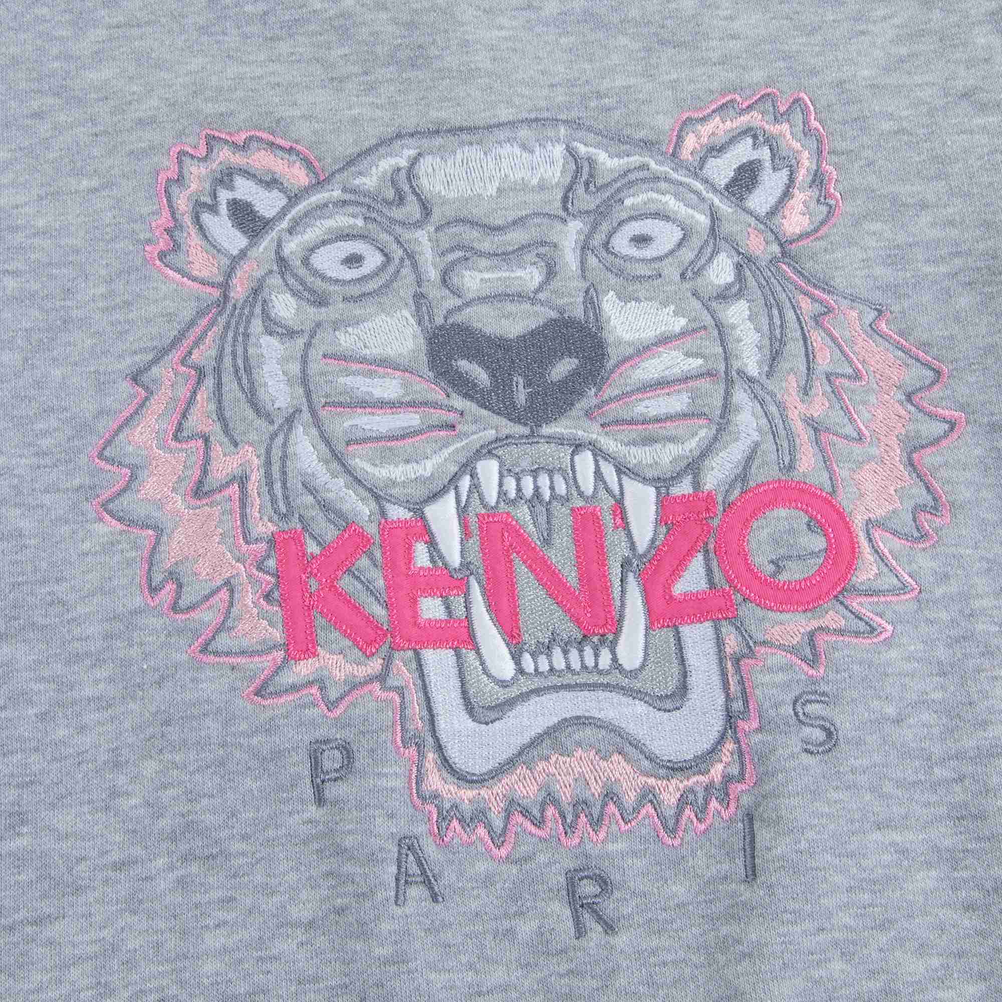 Girls Marl Grey Tiger Logo Sweatshirt