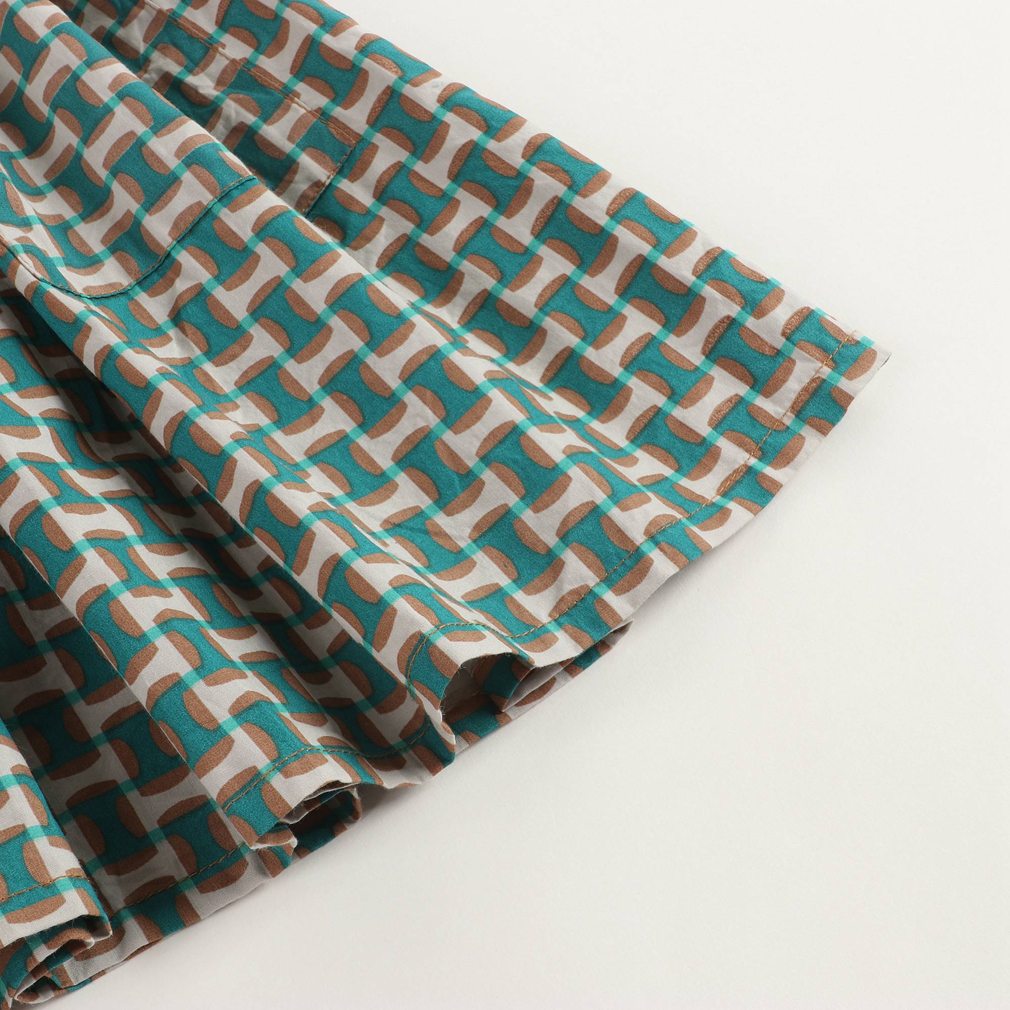 Girls Emrald Green Cotton Skirt