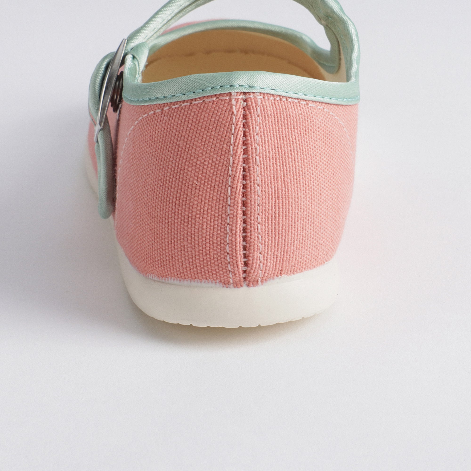 Girls Rose Buckled Cotton Shoes
