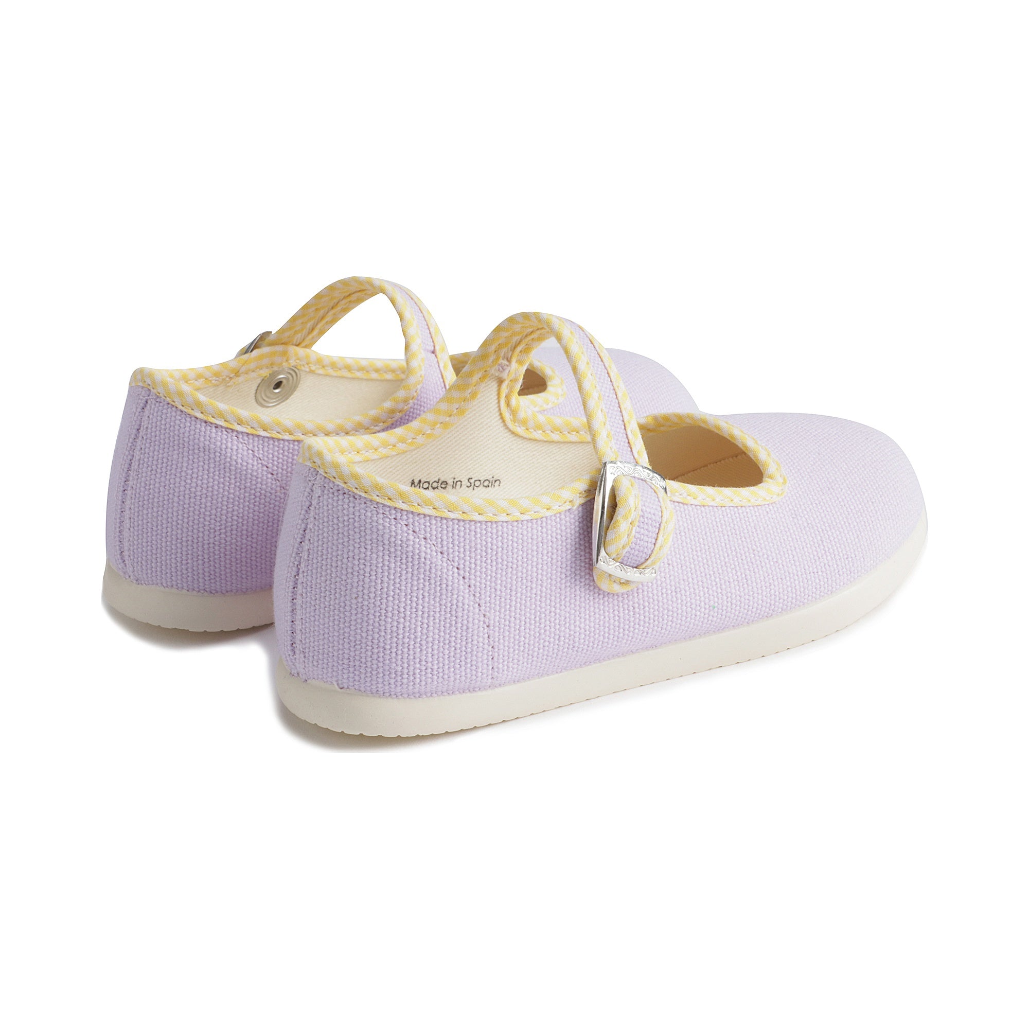 Girls Purple Buckled Cotton Shoes
