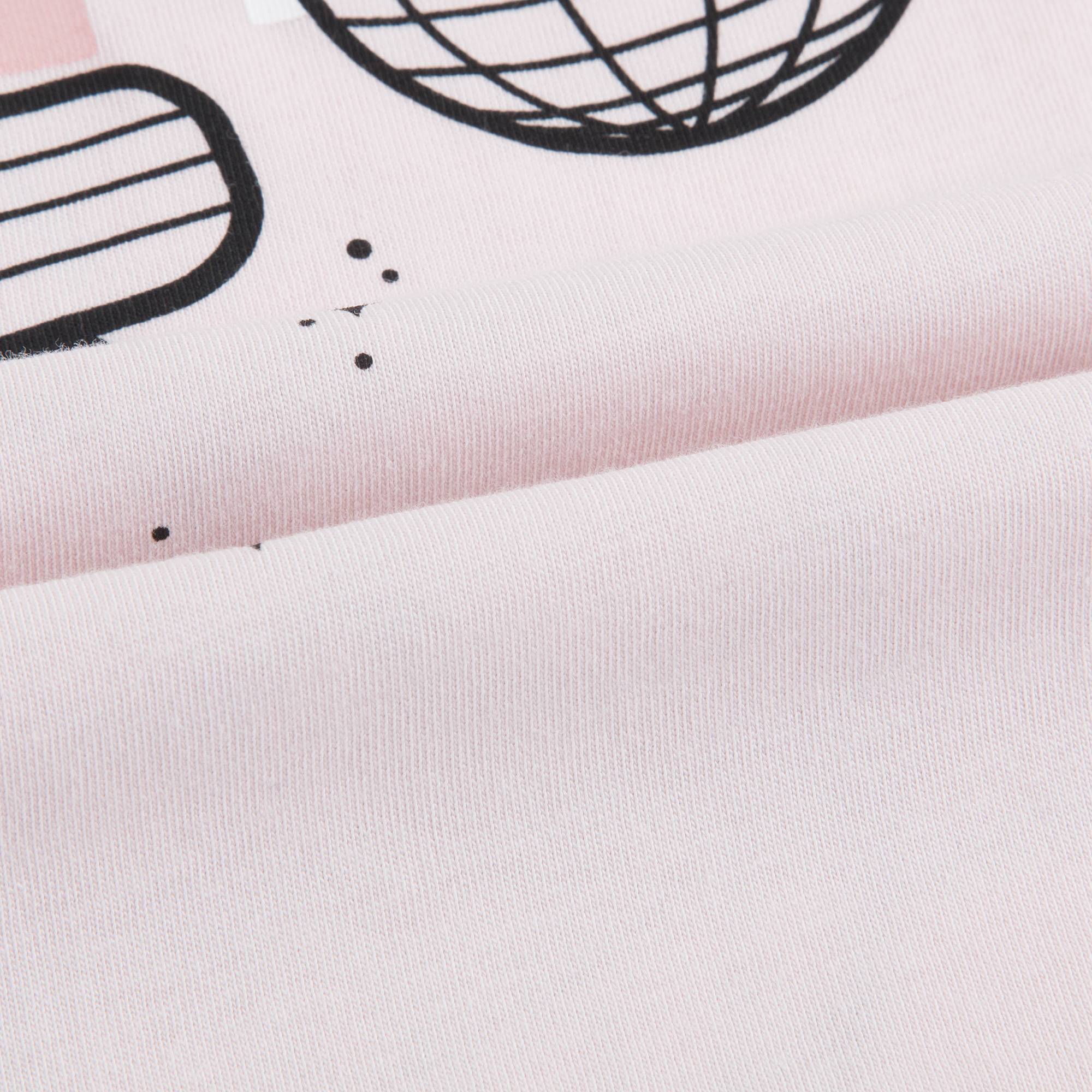 Girls Light Pink Logo Cotton T-shirt