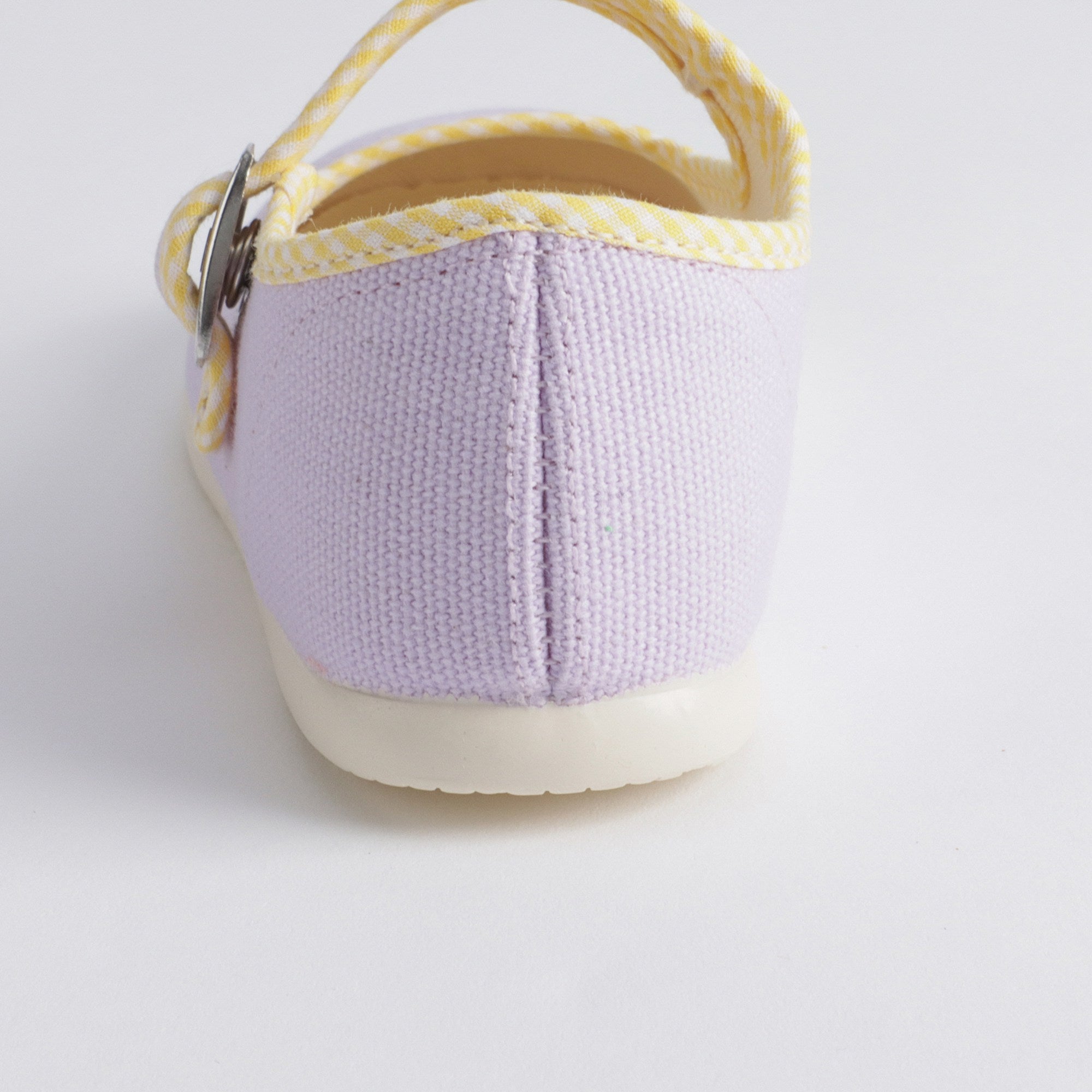 Girls Purple Buckled Cotton Shoes
