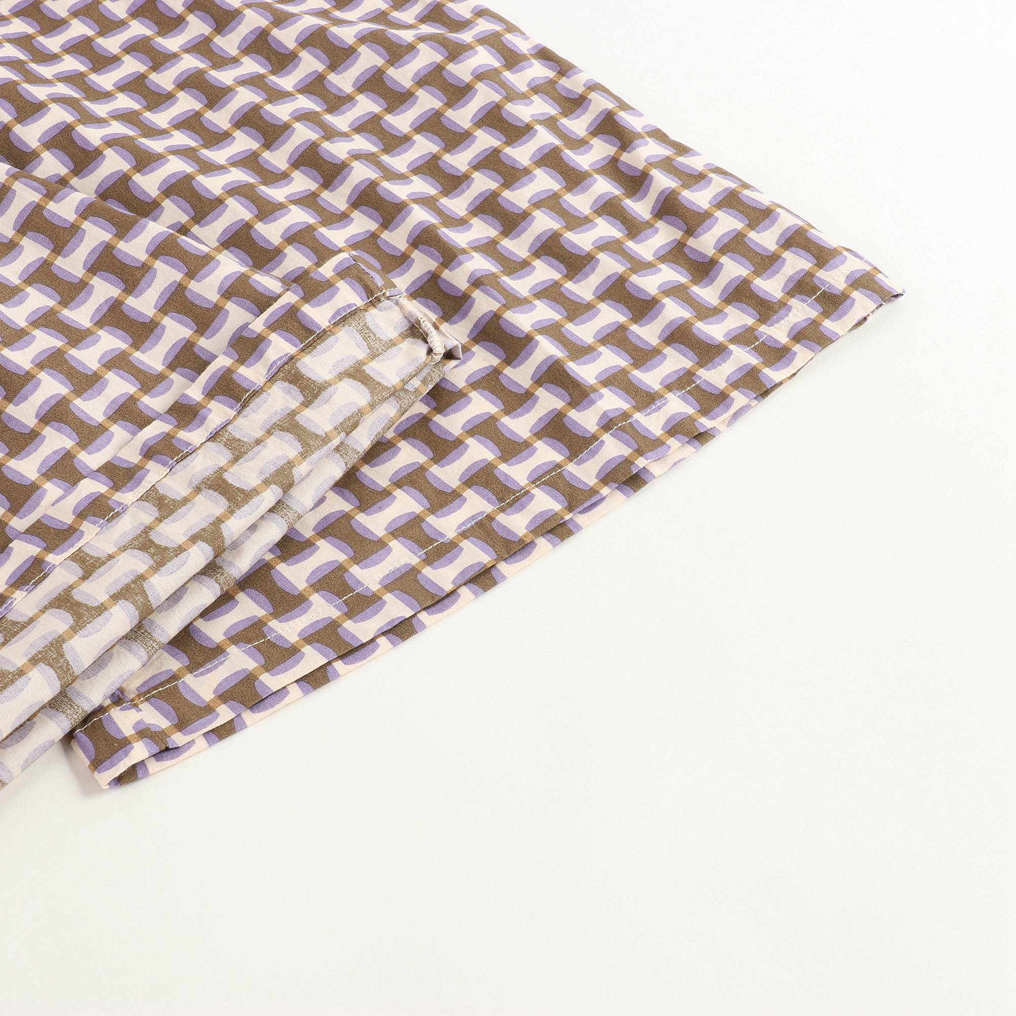 Baby Lilac Geo Print Cotton Shorts