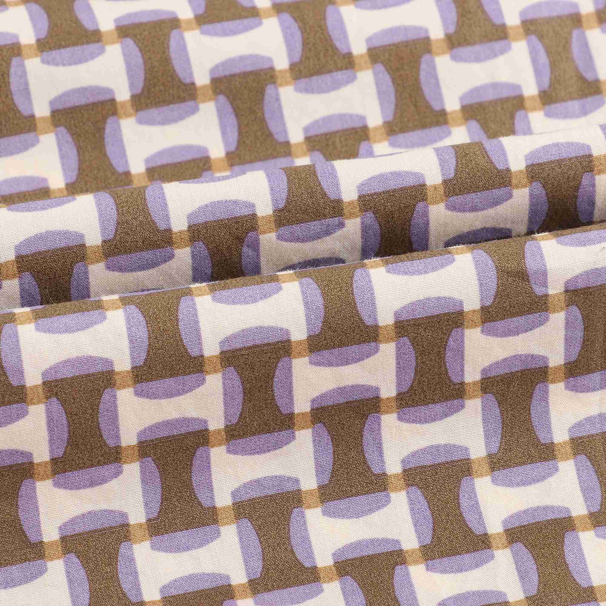 Baby Lilac Geo Print Cotton Shorts