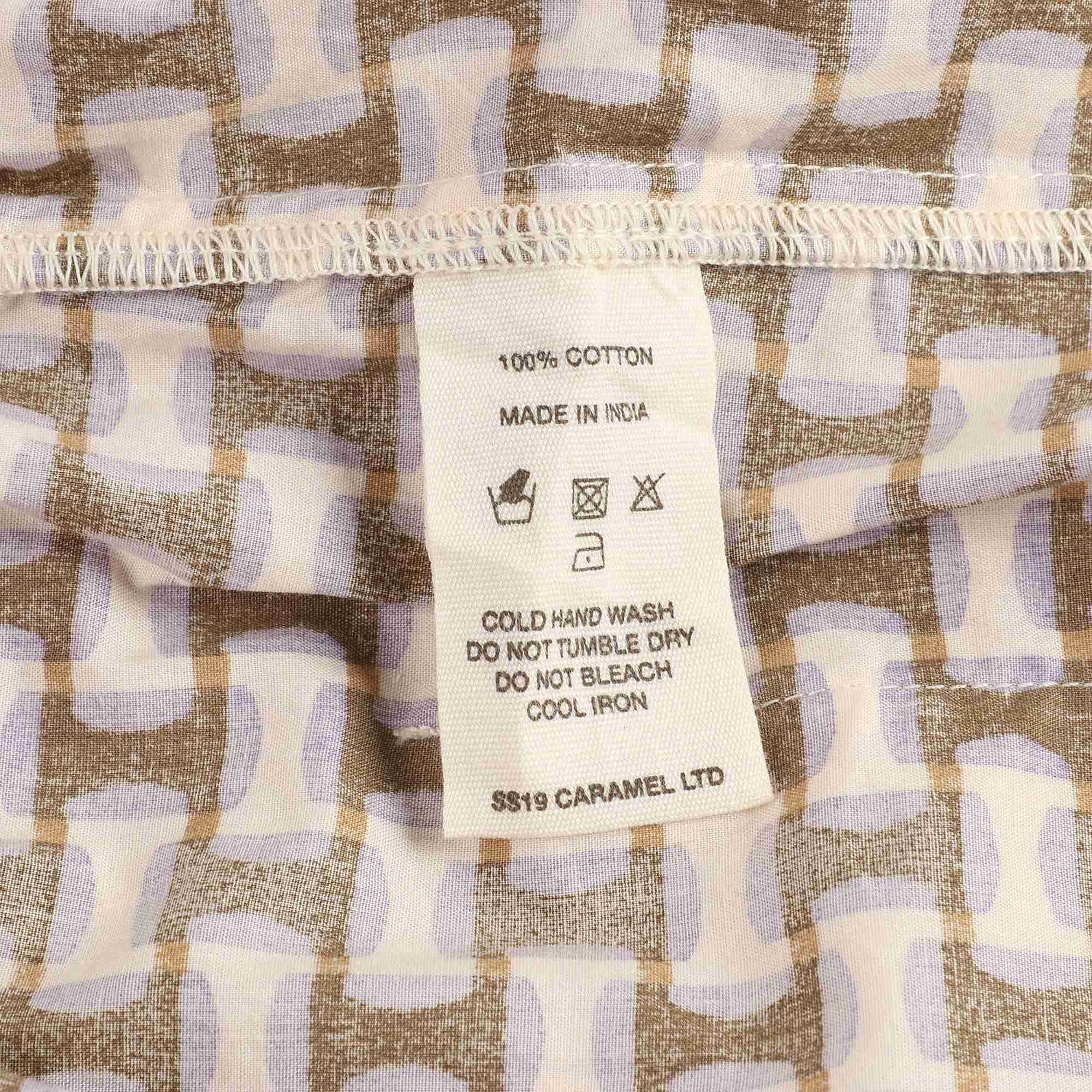 Baby Lilac Geo Print Cotton Shorts
