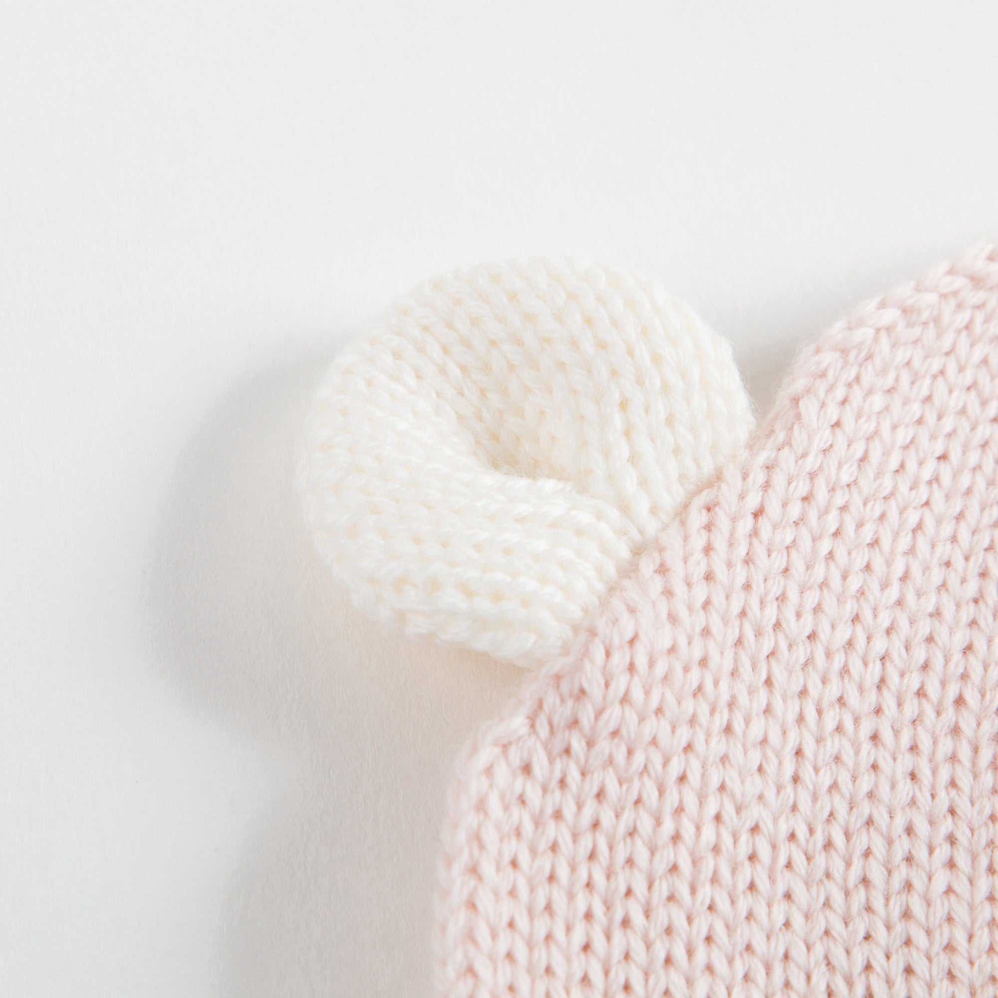 Baby Pink Knitted Hat With Ears