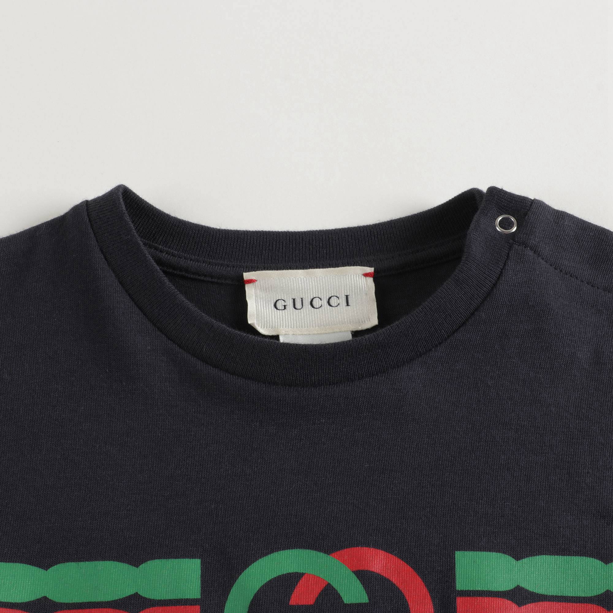Baby Girls Dark Grey Cotton T-shirt