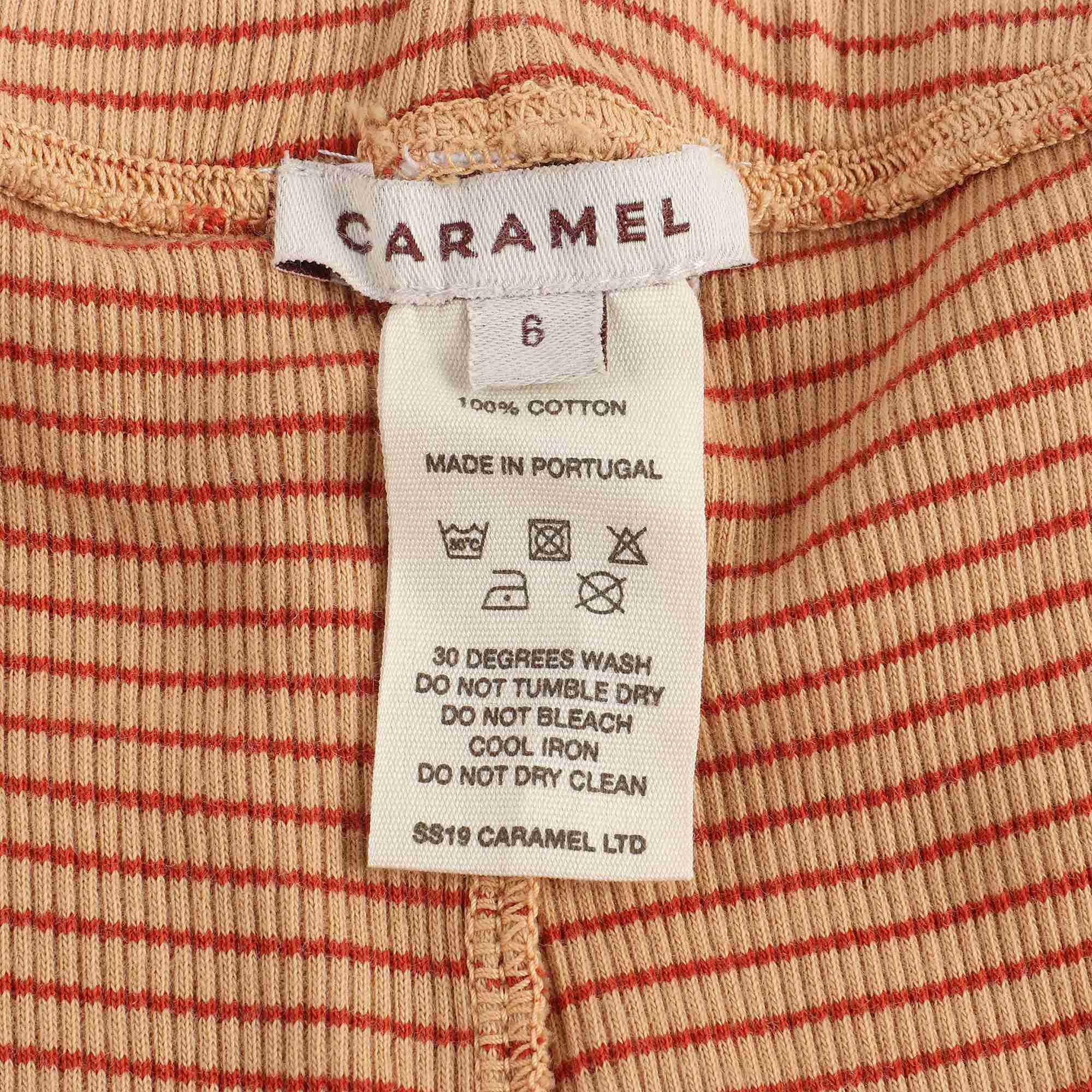 Girls Camel & Rust Cotton Trousers
