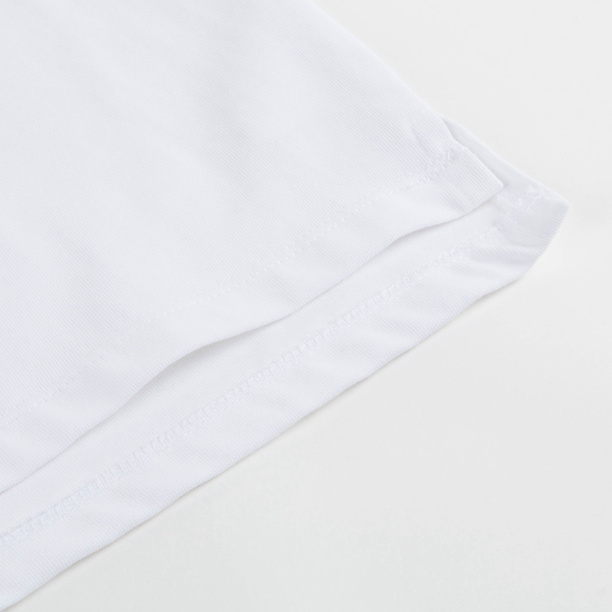 Girls Optical White Cotton T-shirt
