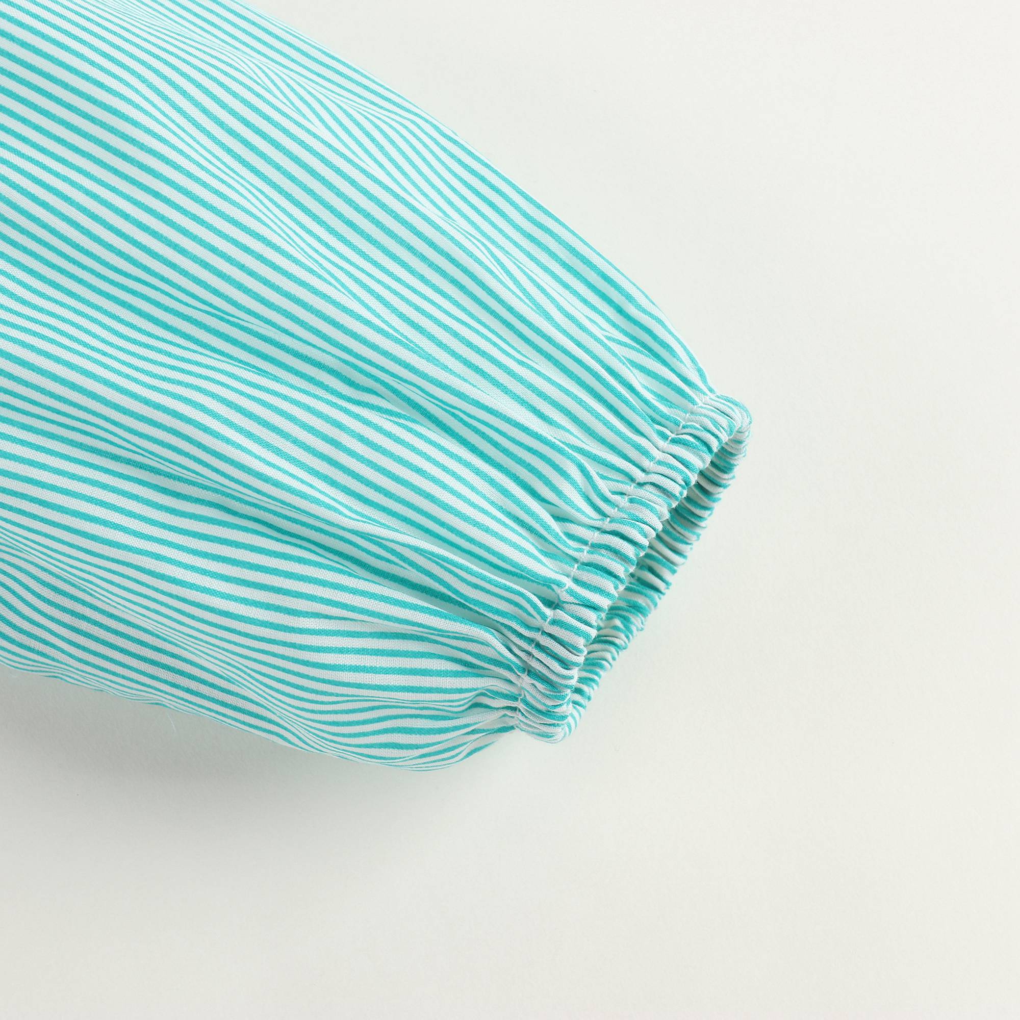 Girls Mint Stripe Cotton Shirt