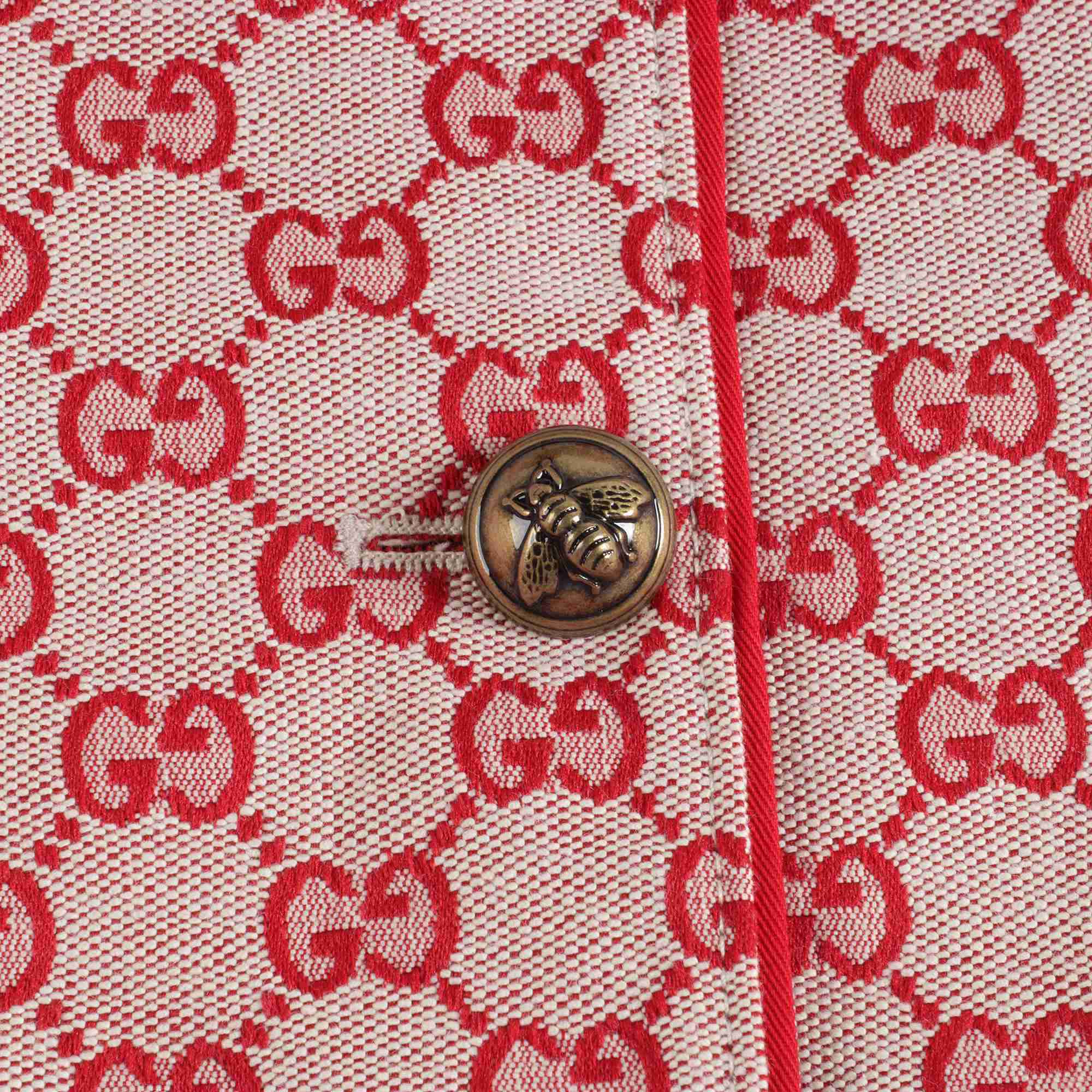 Girls Red GG Logo Coat