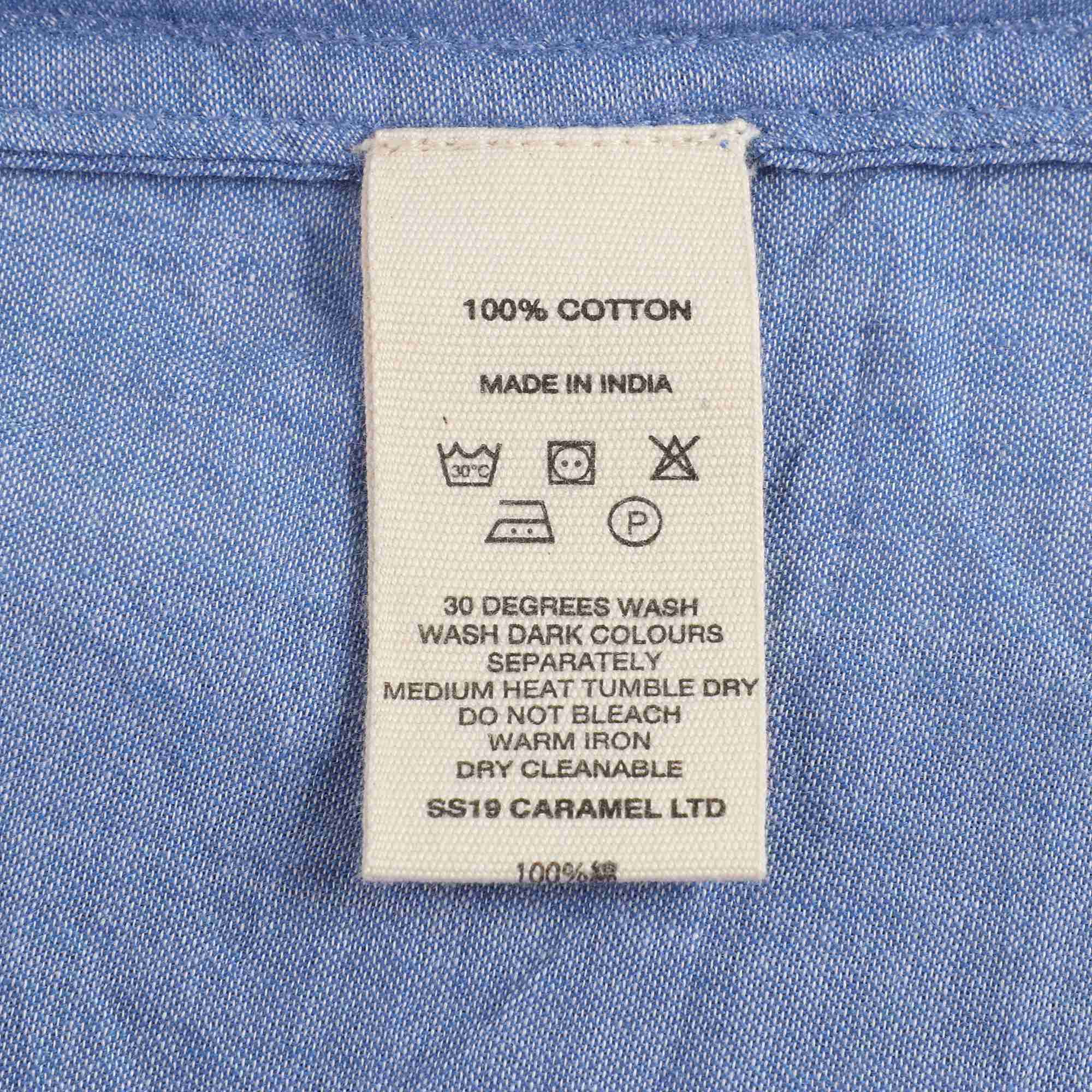 Baby Cornflower Blue Cotton Shirt