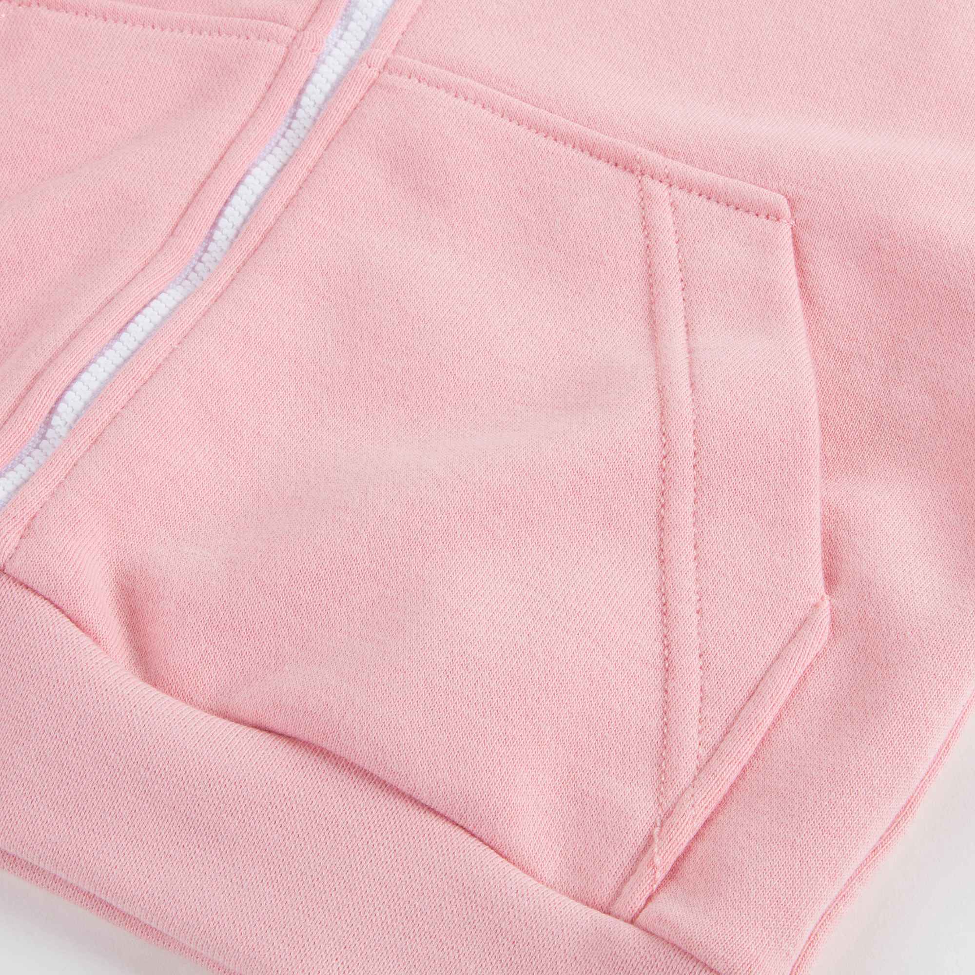 Girls Middle Pink Cotton Cradigan
