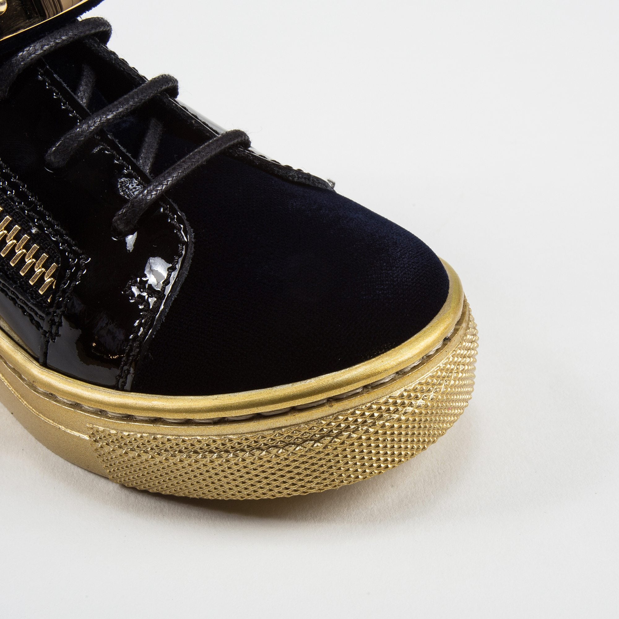 Girls & Boys Velvet Navy Velvet Sneaker