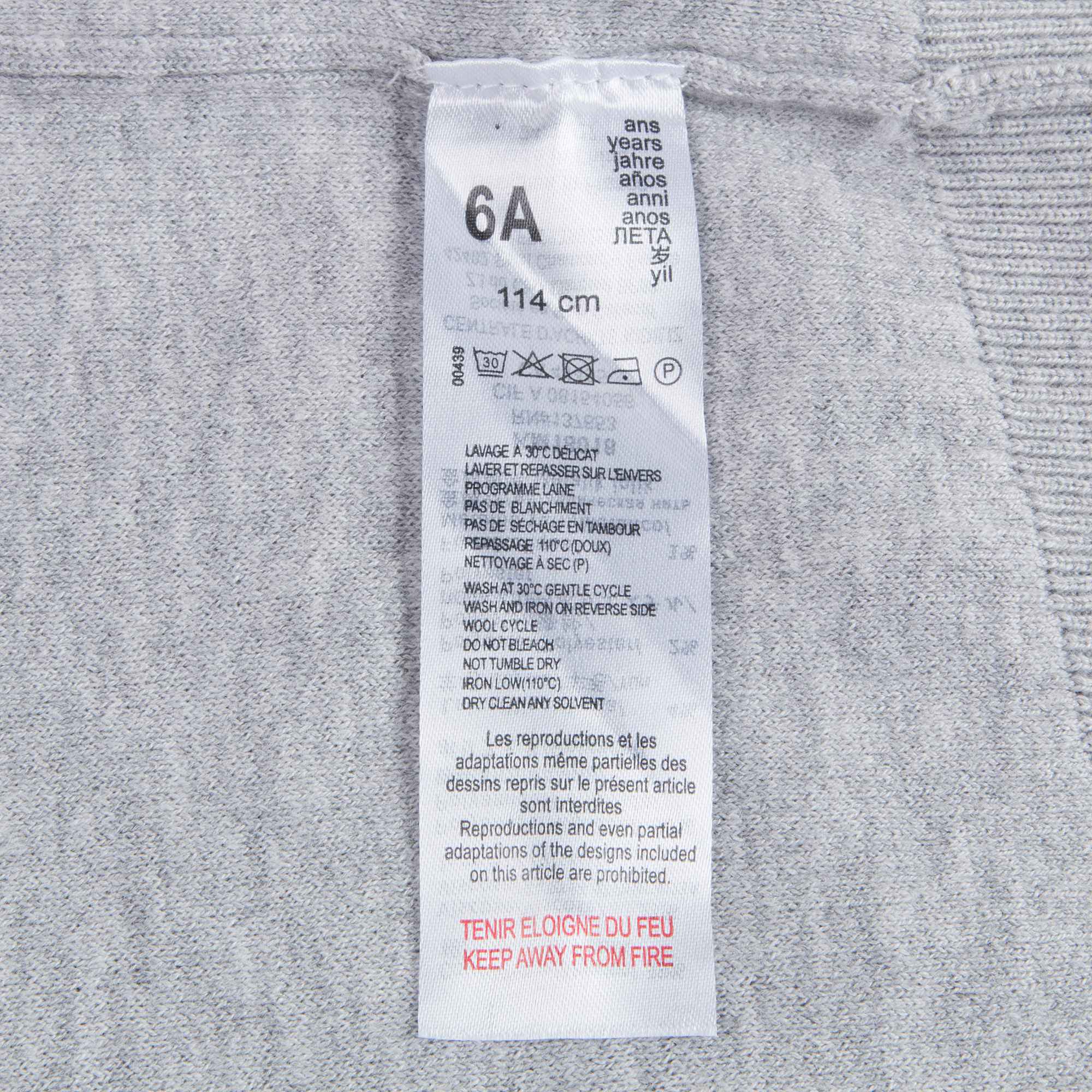 Girls Marl Grey Cotton Sweatshirt