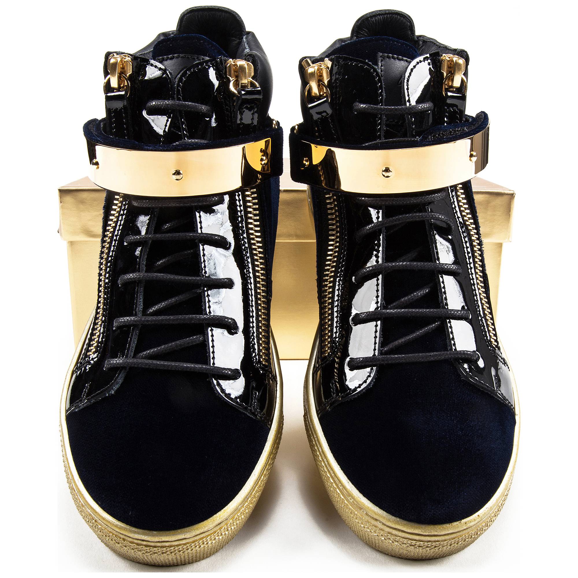 Girls & Boys Velvet Navy Velvet Sneaker