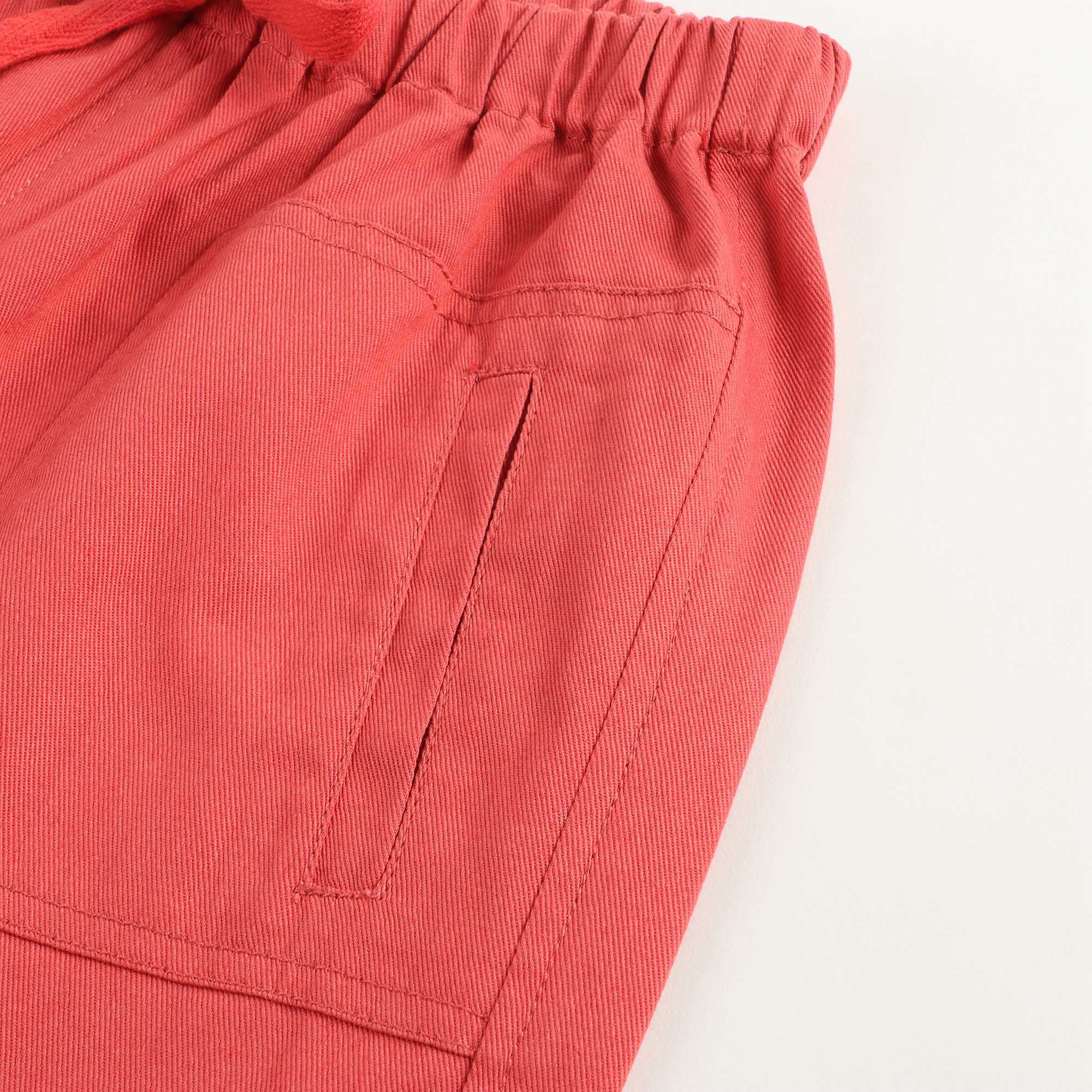 Girls Rose Peach Cotton Trousers