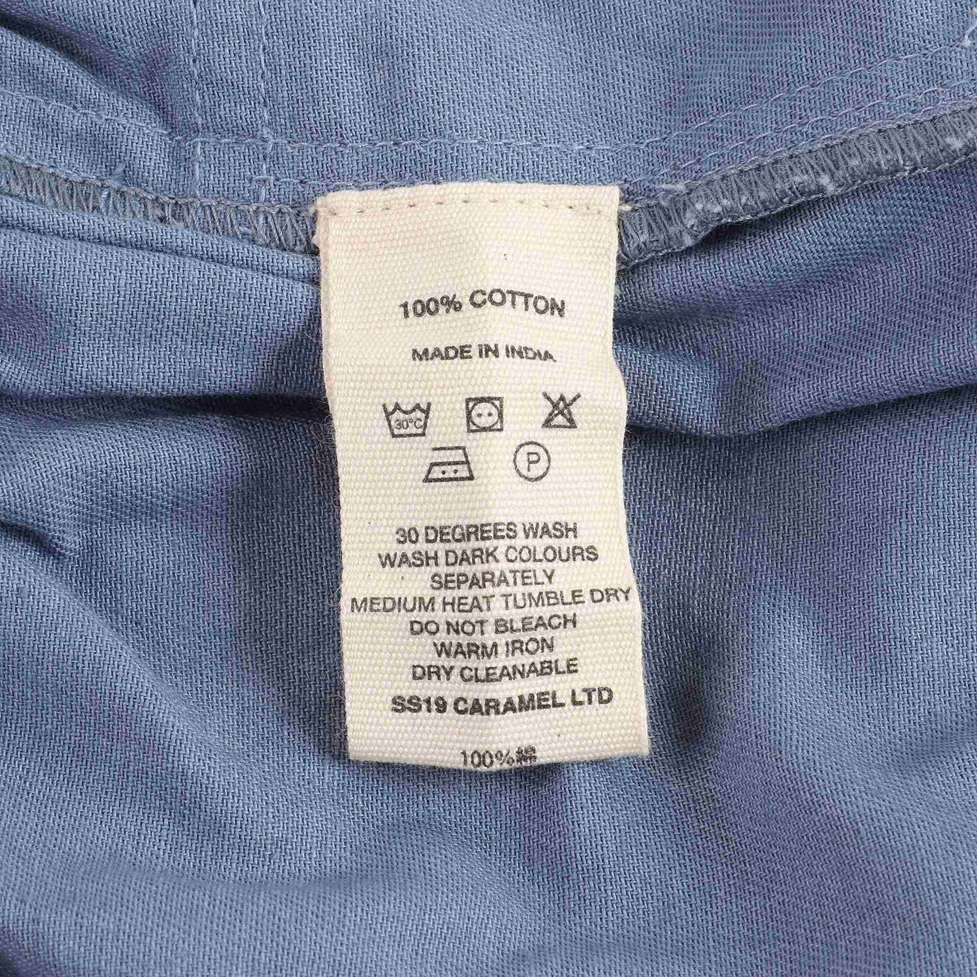 Girls Light Blue Cotton Trousers