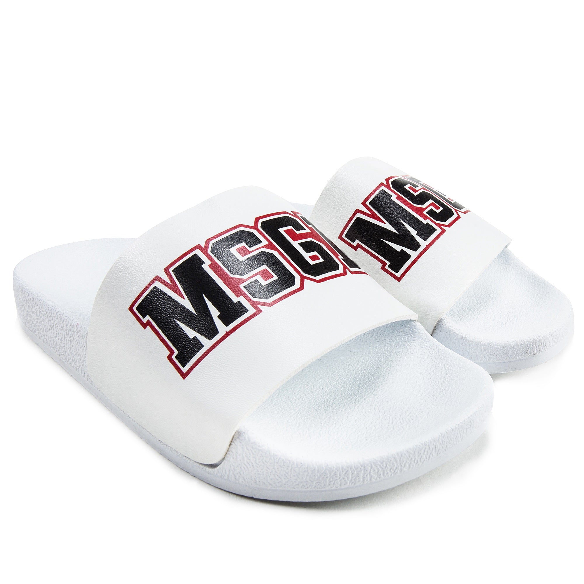 Girls & Boys White Logo Slipper