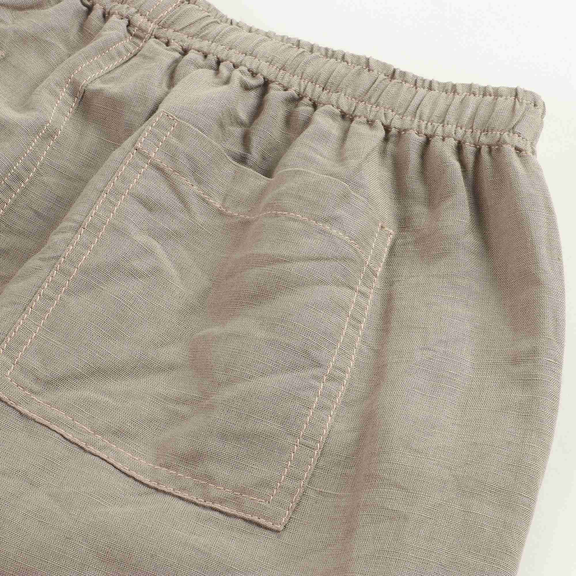 Boys & Girls Brown Linen Trousers