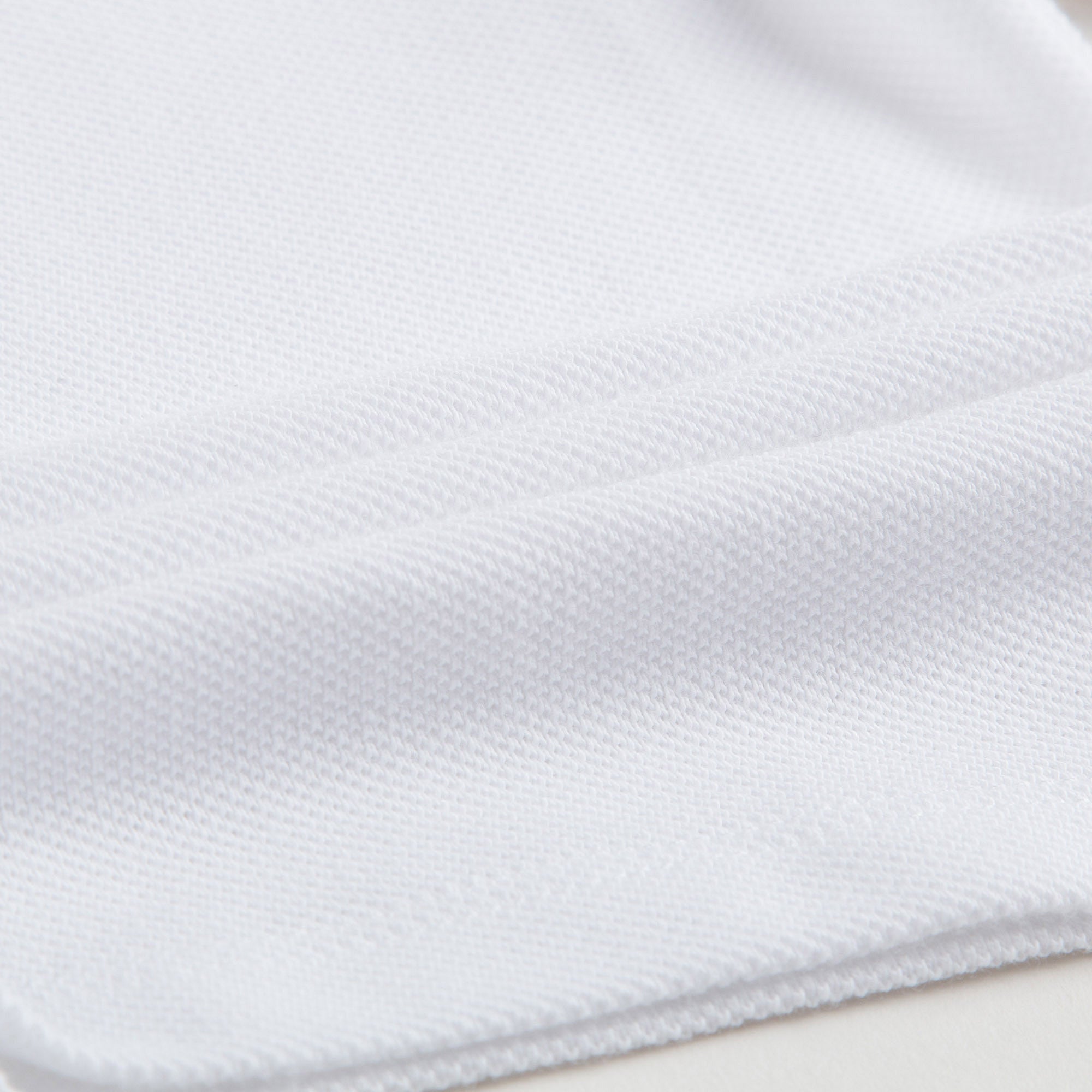 Baby Boys White Polo Shirt With Check Collar