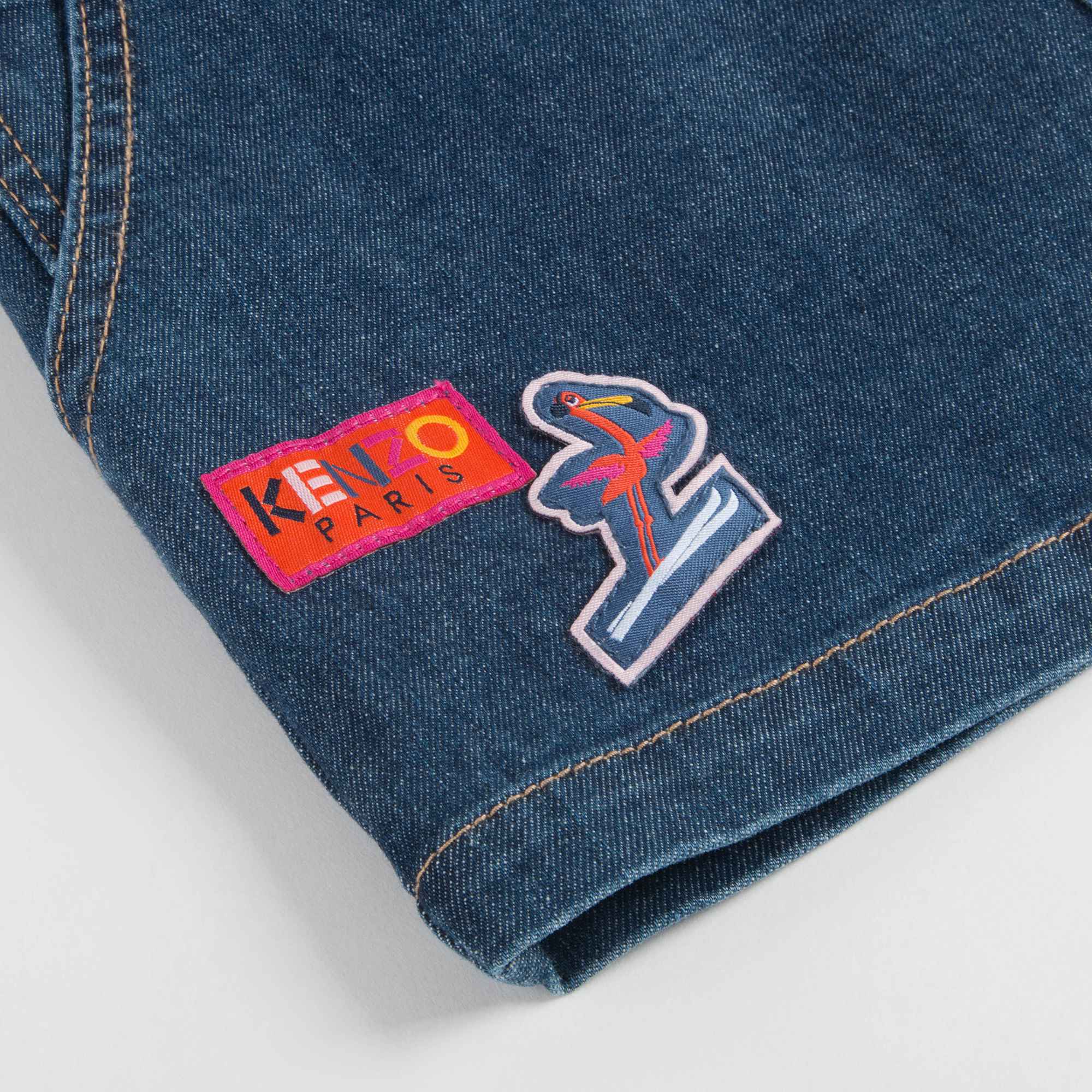 Girls Denim Blue Cotton Strap Dress