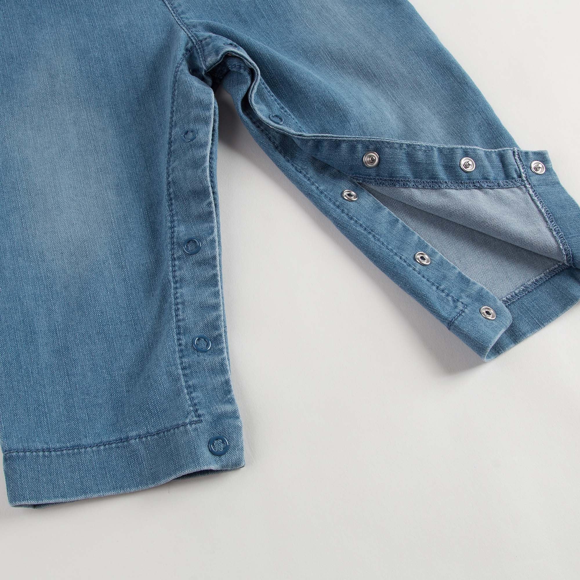 Baby Girls Blue Dungarees - CÉMAROSE | Children's Fashion Store - 4