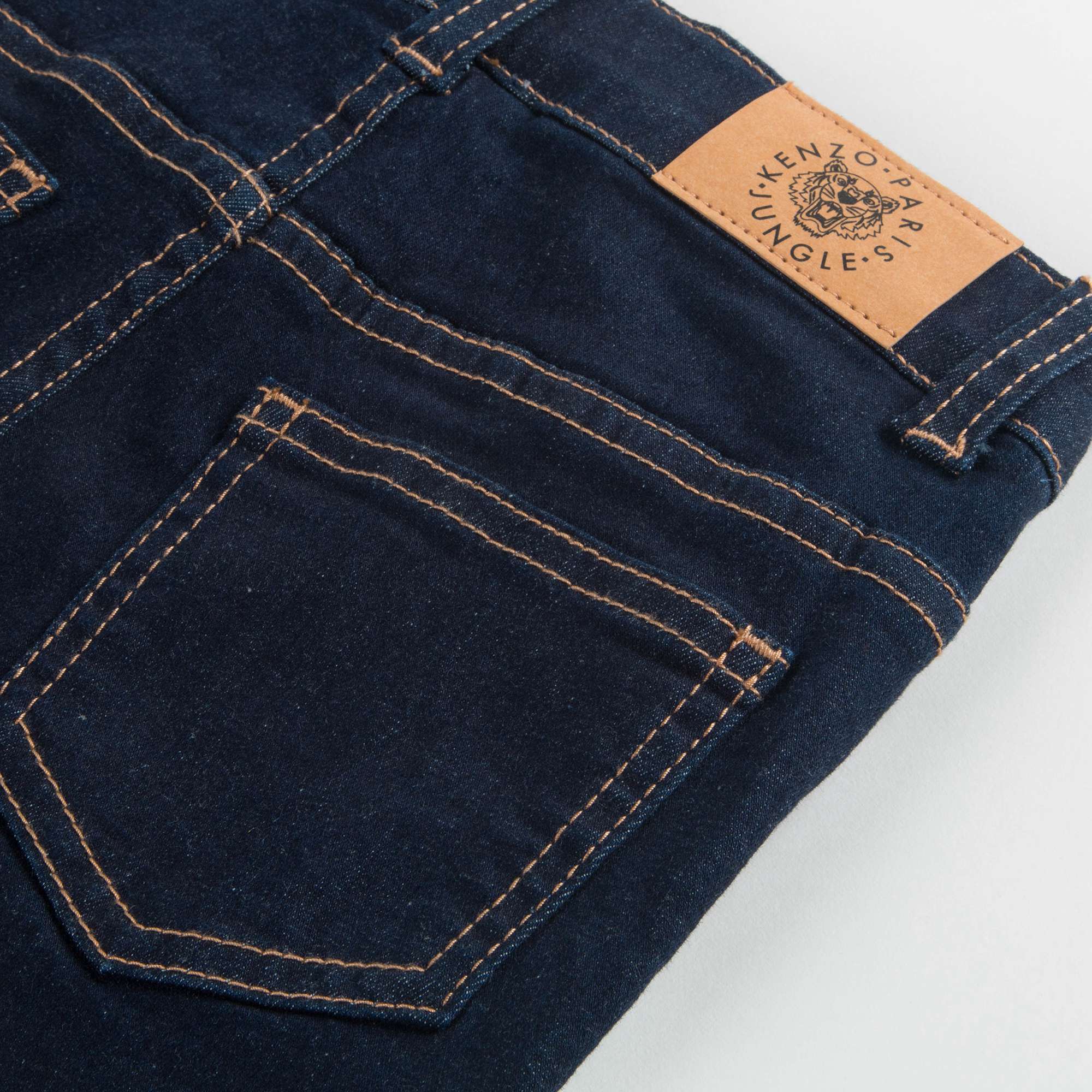 Girls Dark Blue Cotton Trousers