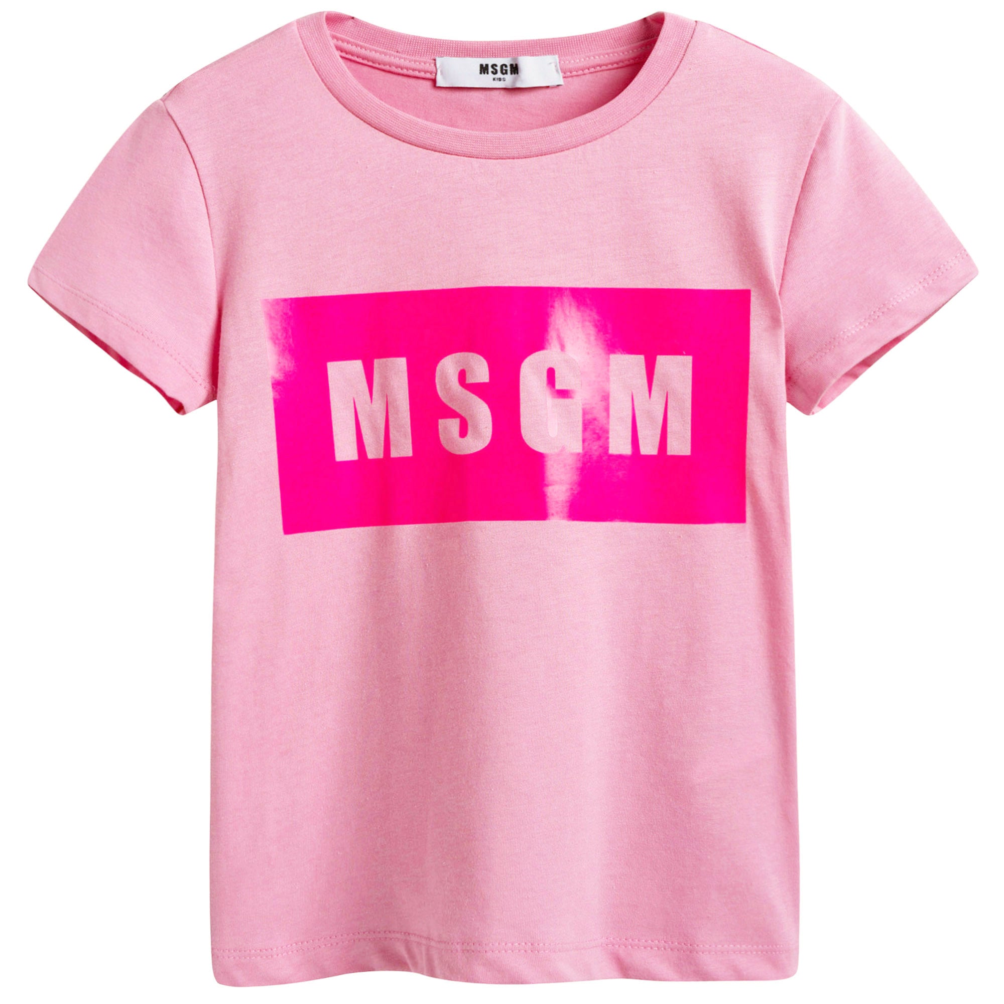 Girls Pink Logo Cotton T-shirt