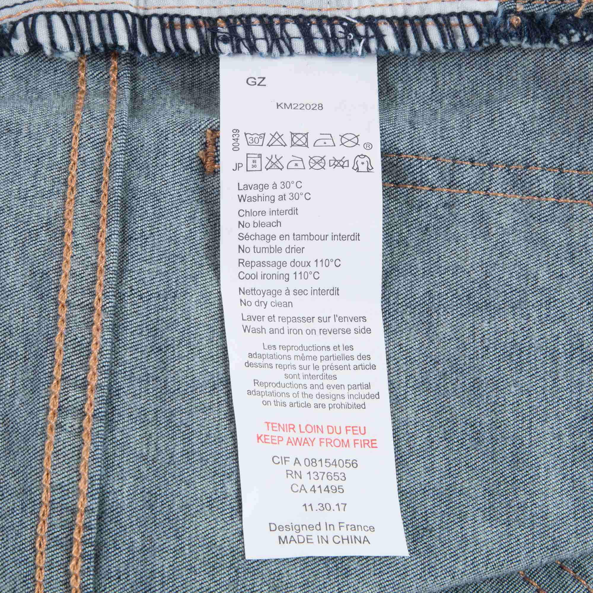 Girls Dark Blue Cotton Trousers