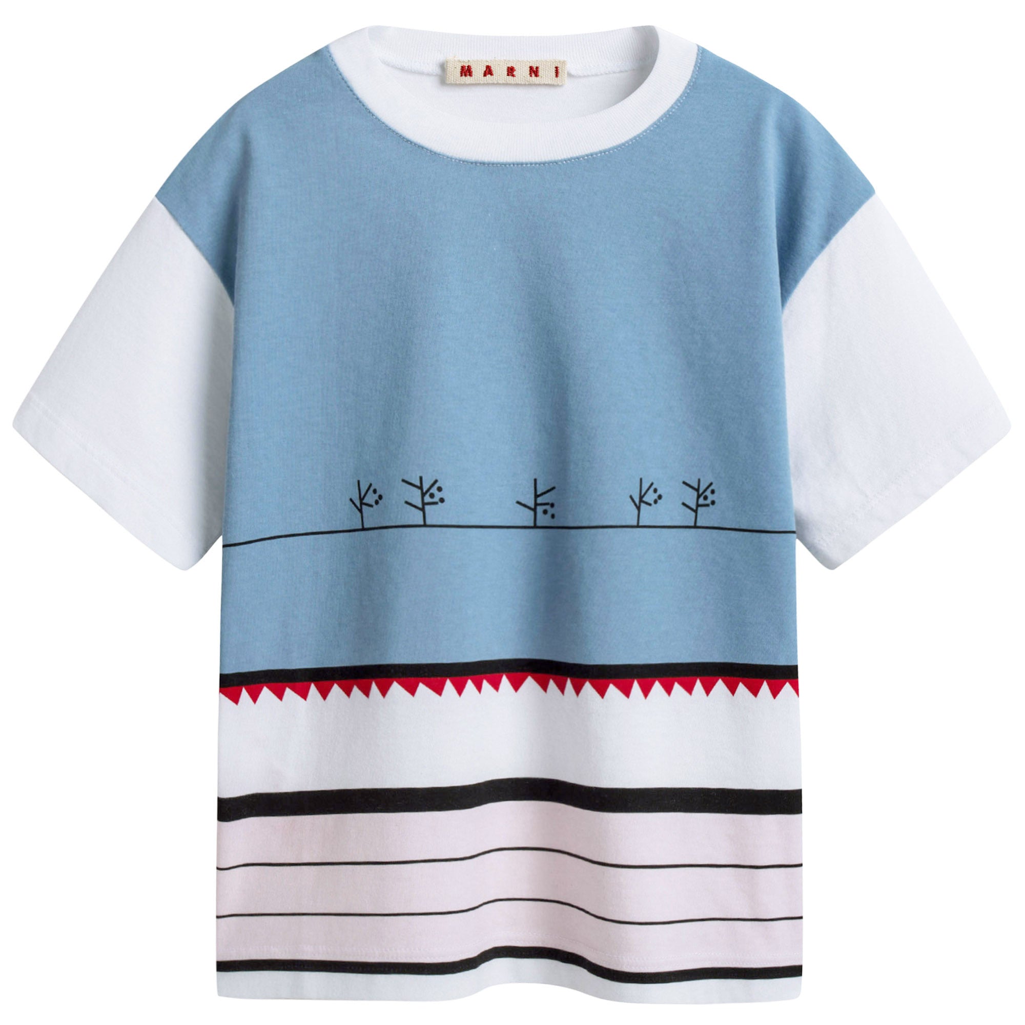 Girls White Cotton T-shirt