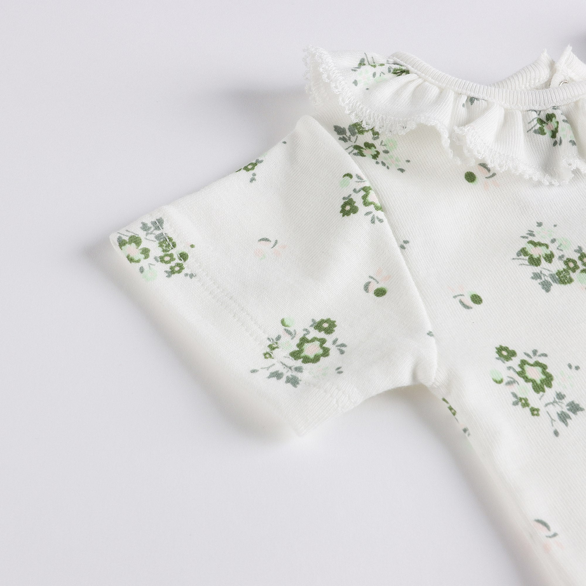 Baby Girls White Cotton Babysuit Set (2 Pack)