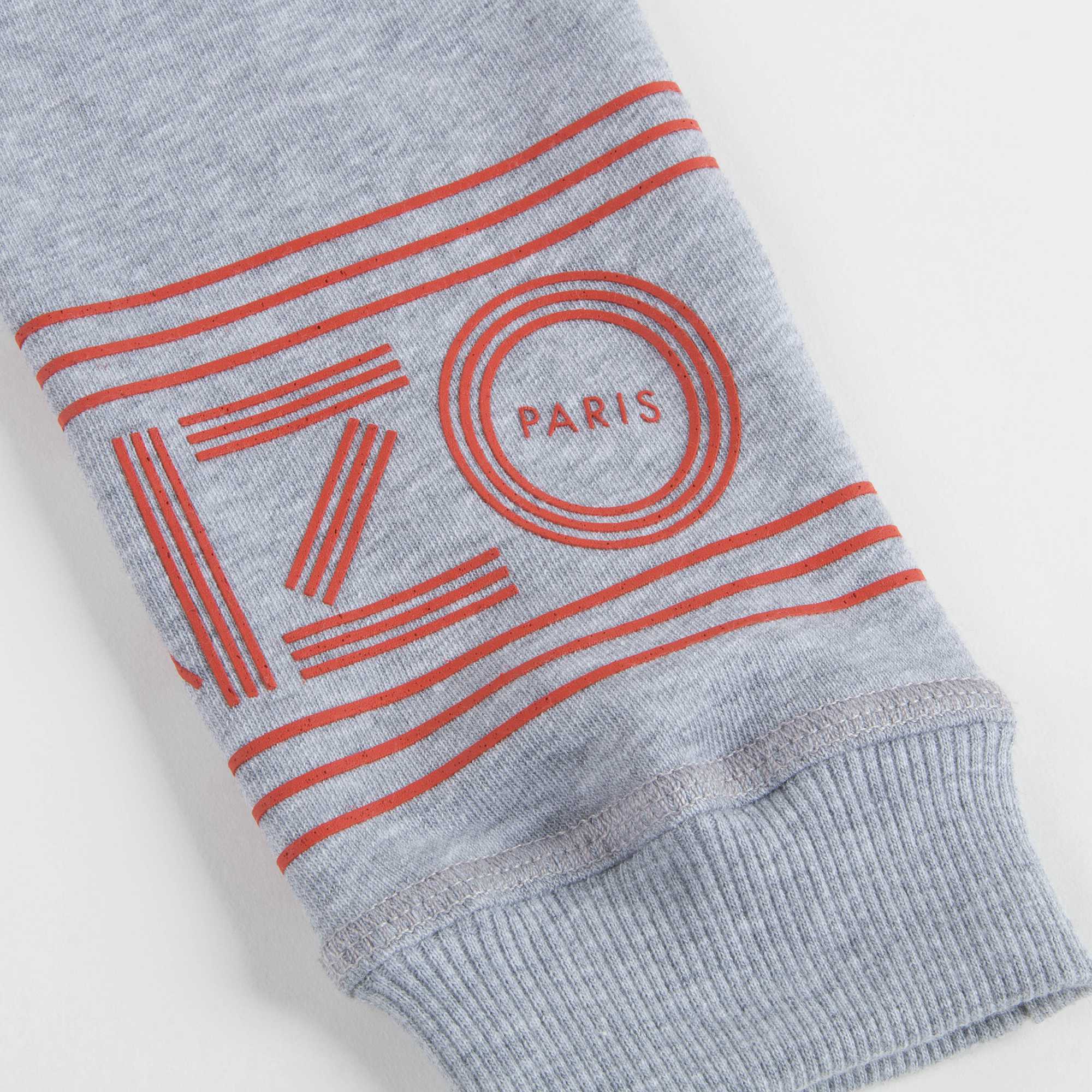 Girls Marl Grey Logo Cotton Trousers