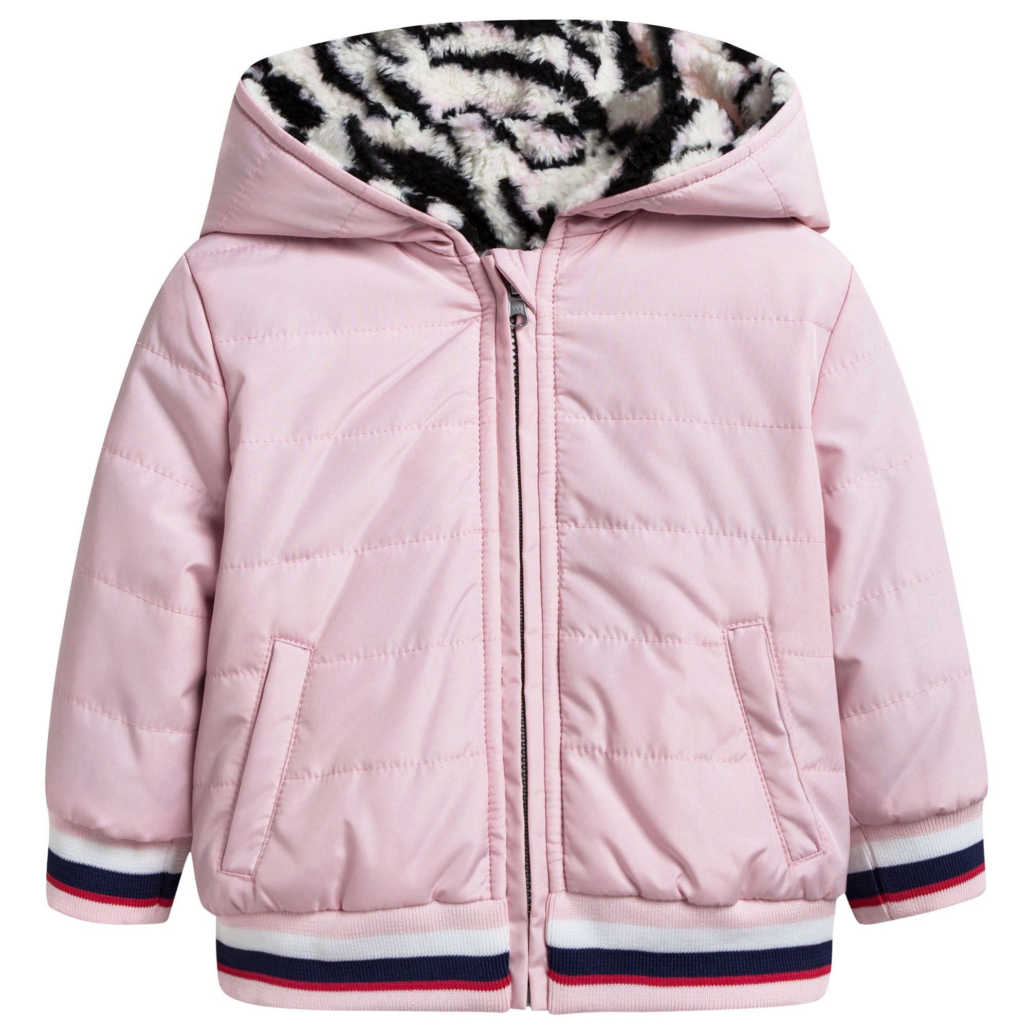 Baby Girls Pink Reversible Jacket