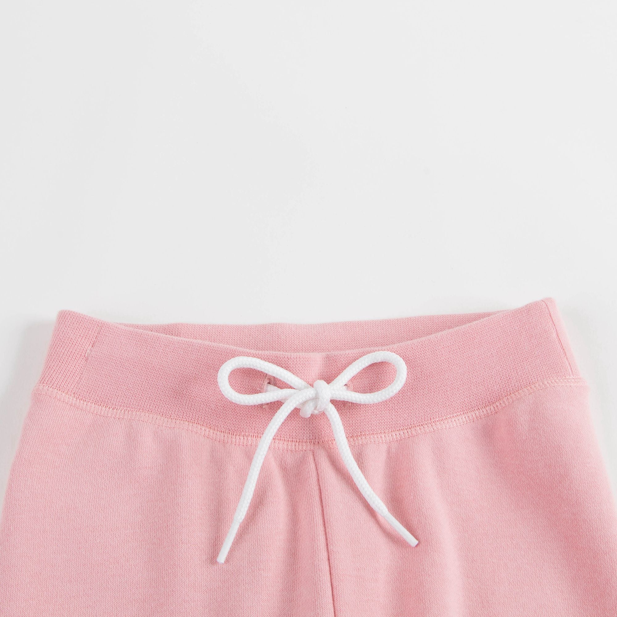 Girls Middle Pink Logo Cotton Trousers