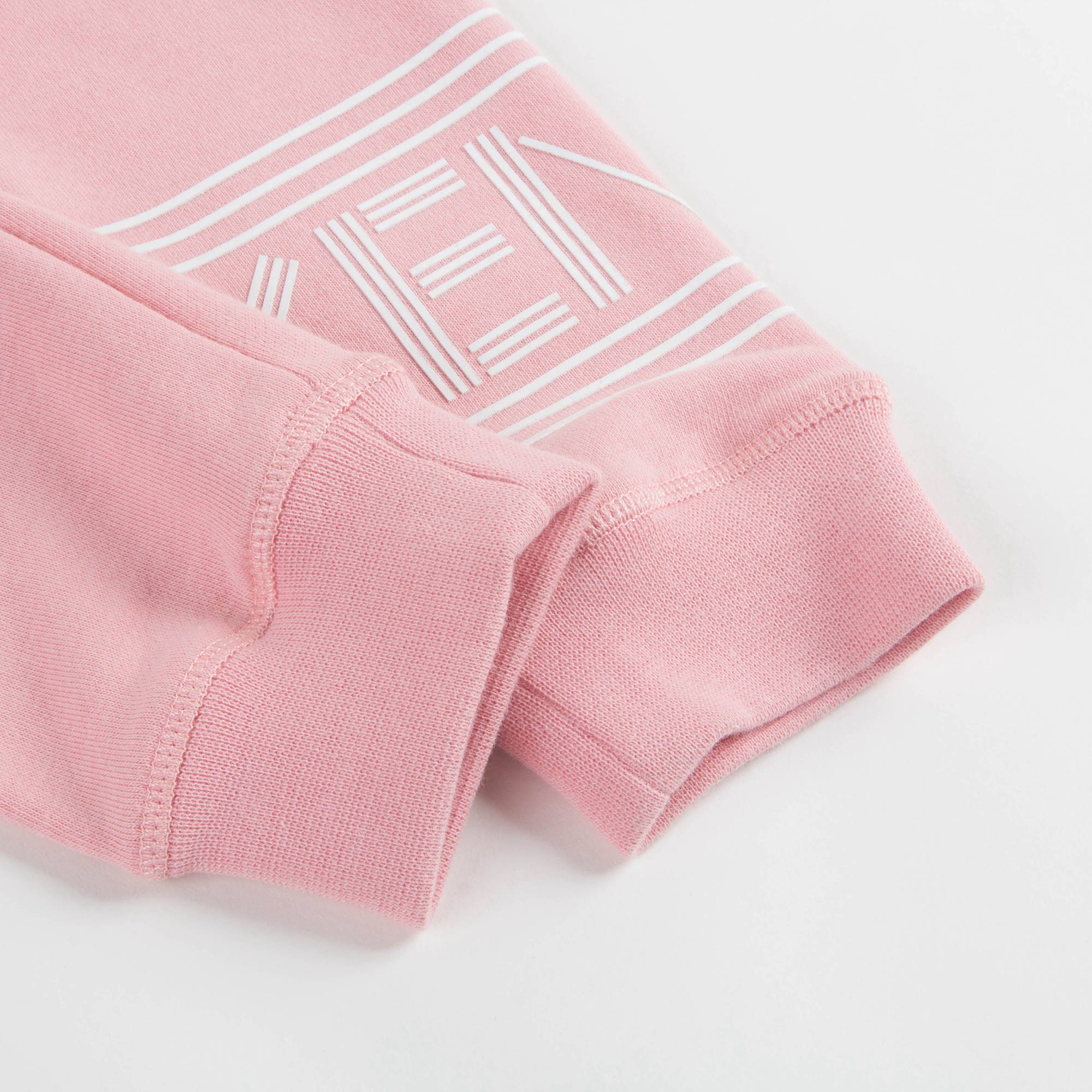 Girls Middle Pink Logo Cotton Trousers