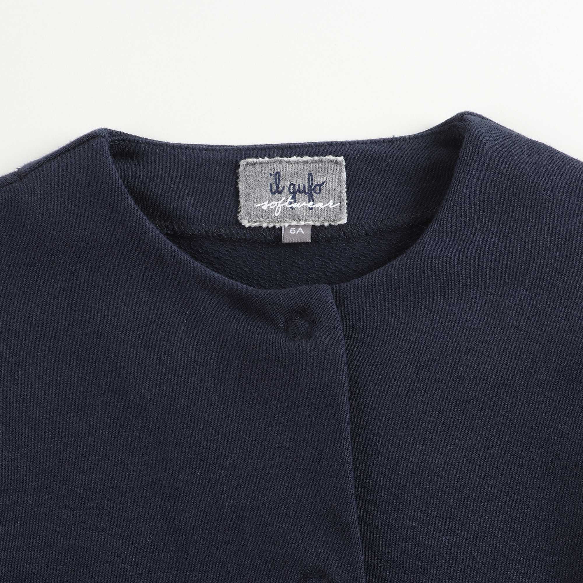 Girls Dark Blue Cotton Jacket