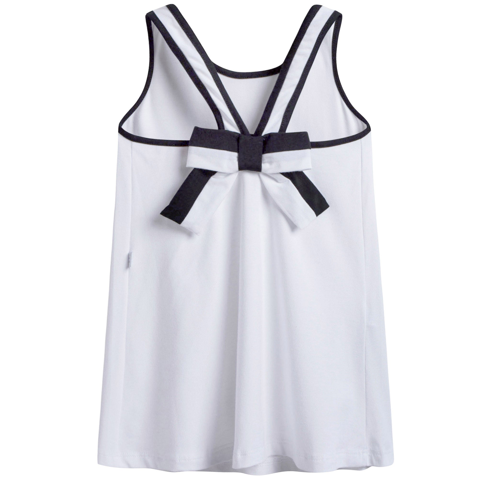 Girls White Cotton Dress