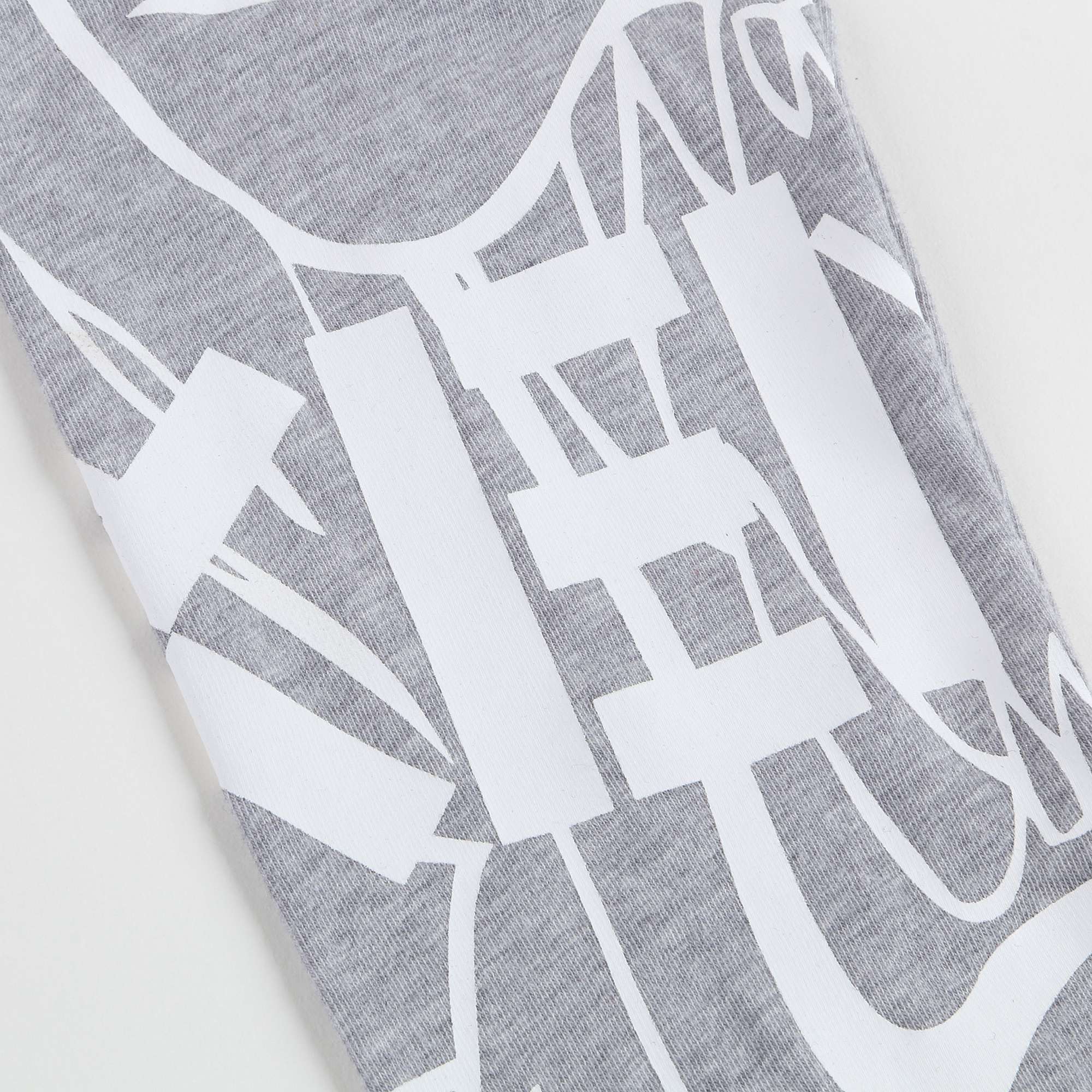 Girls Marl Grey Tiger Logo Cotton Legginge