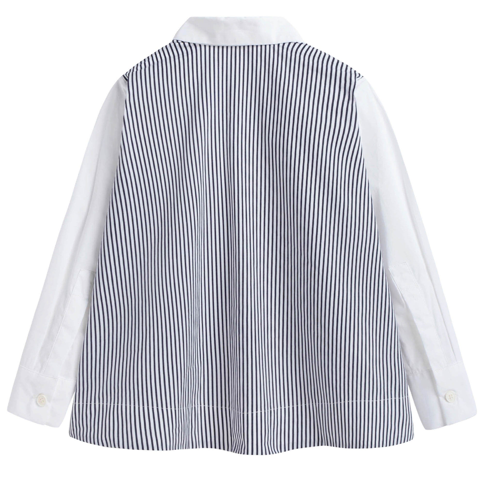 Girls White Striped Shirt