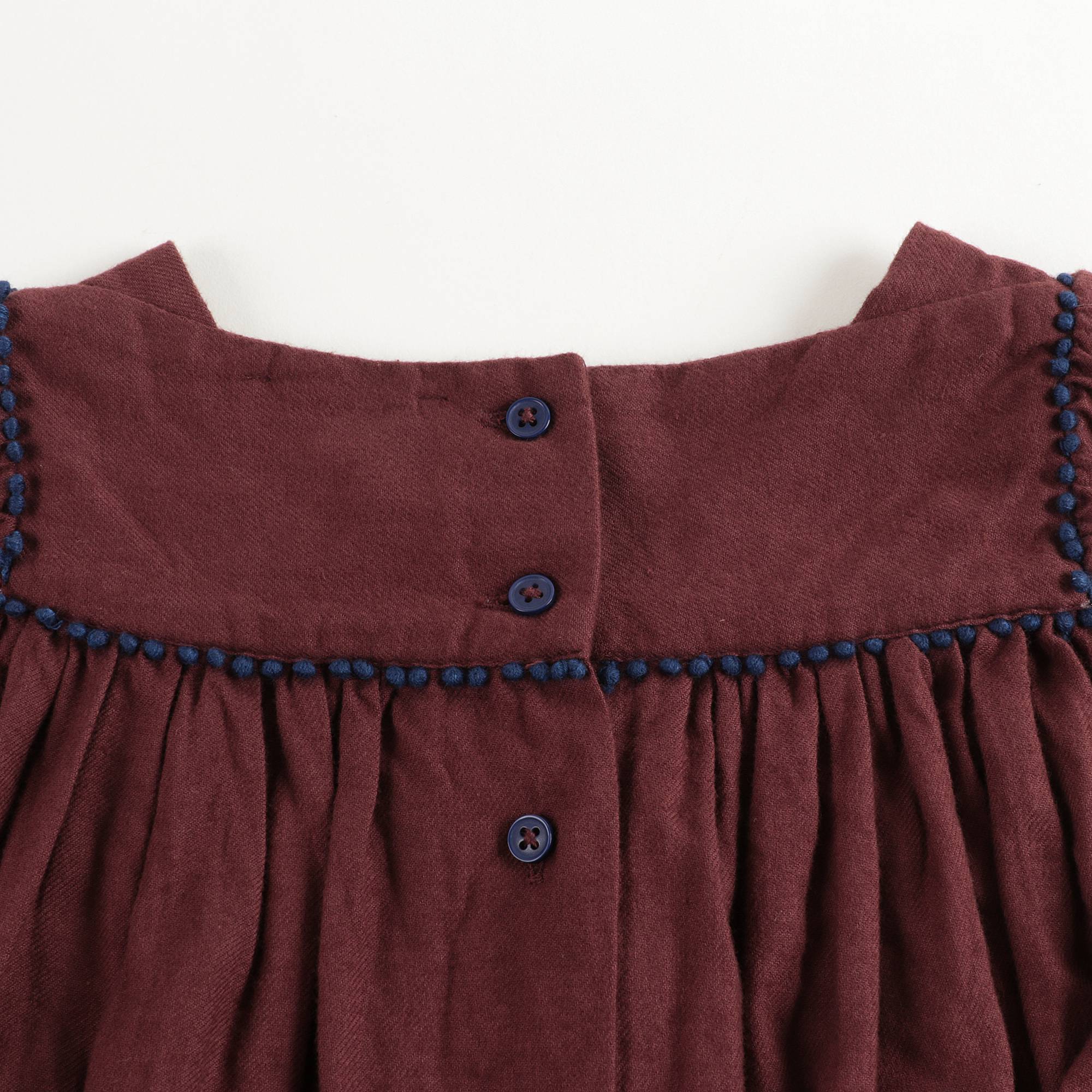 Girls Chocolate Cotton Blouse