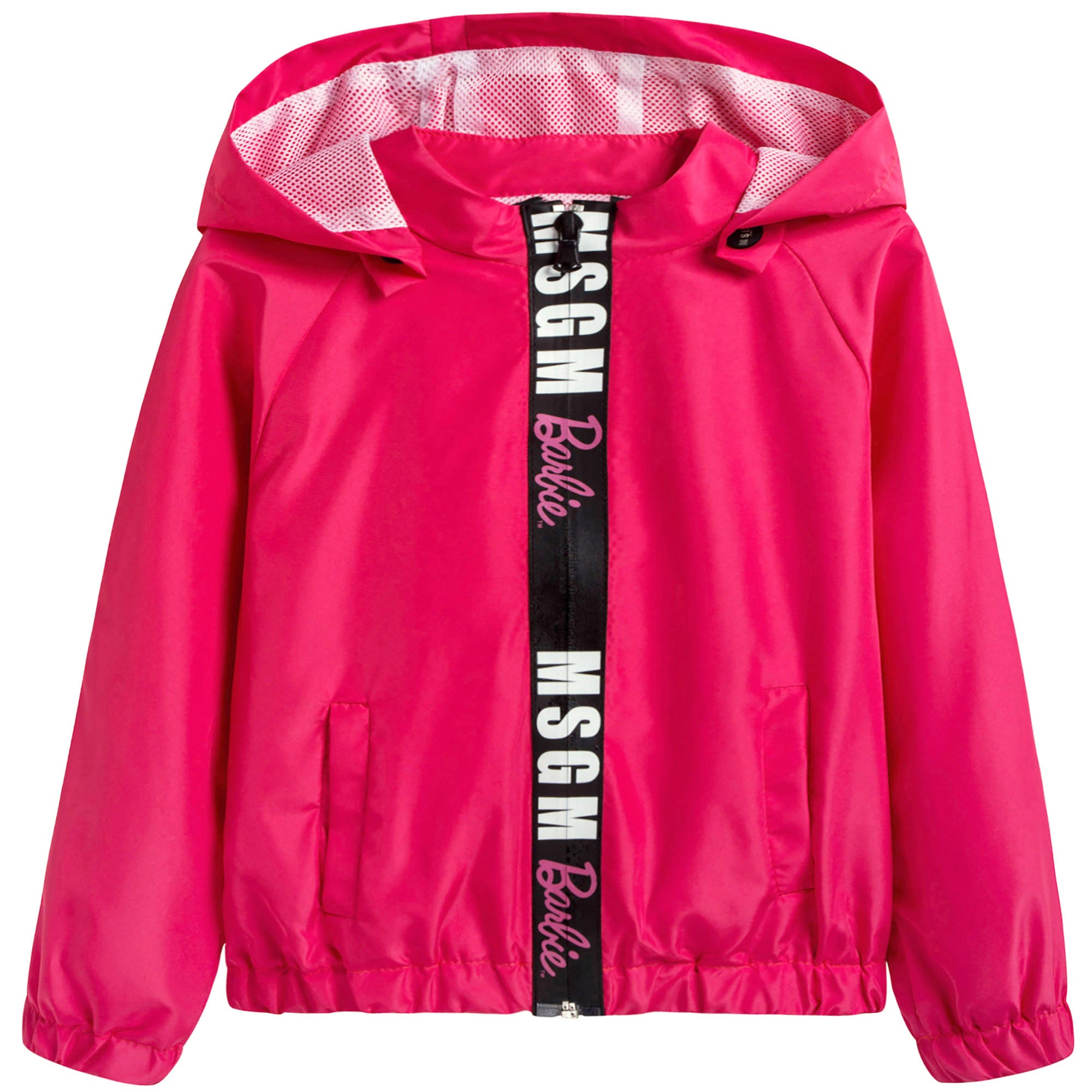Girls Pink Logo Zip-up Top